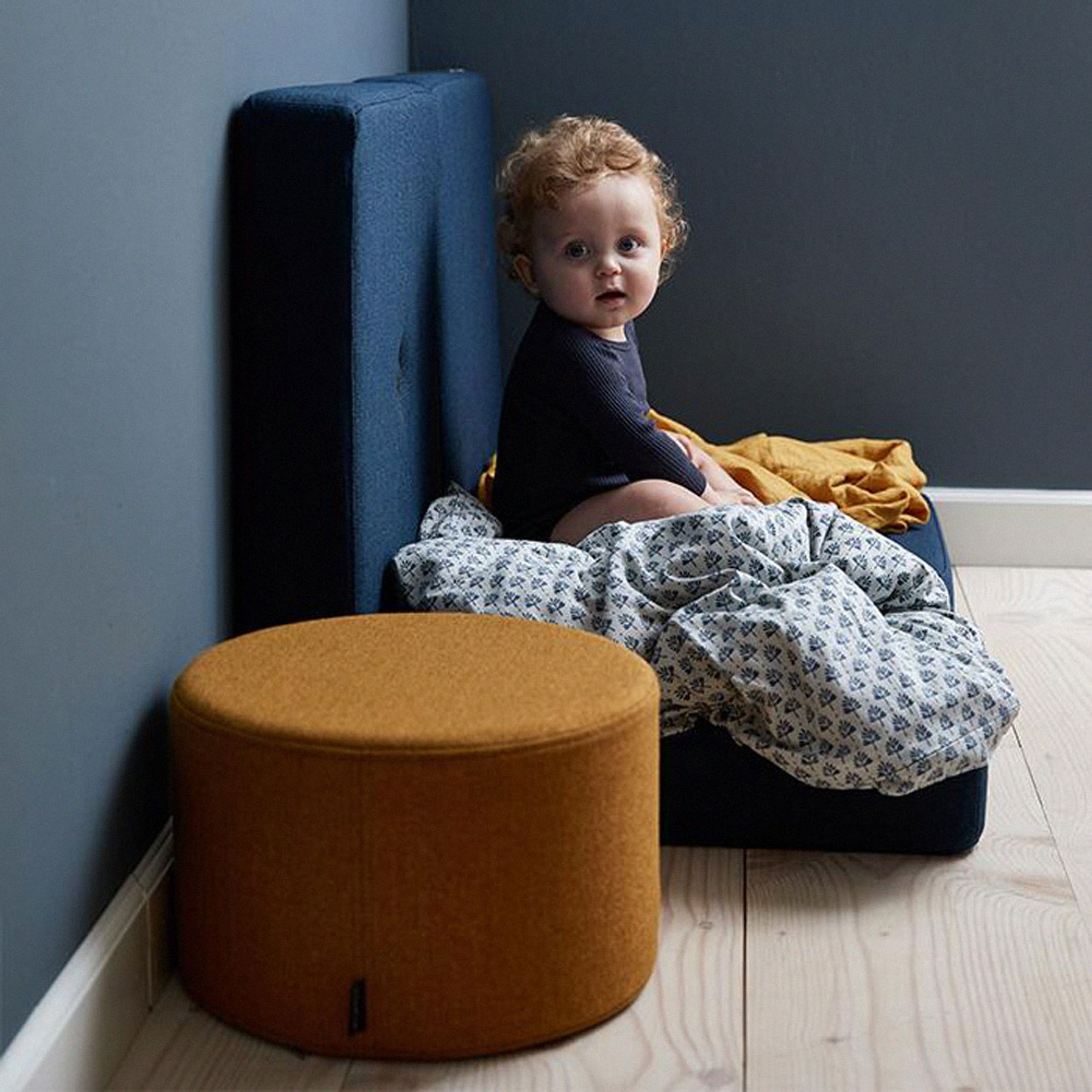 By KlipKlap - Madras - KK 3 fold w. buttons - Dark Blue w/ Black