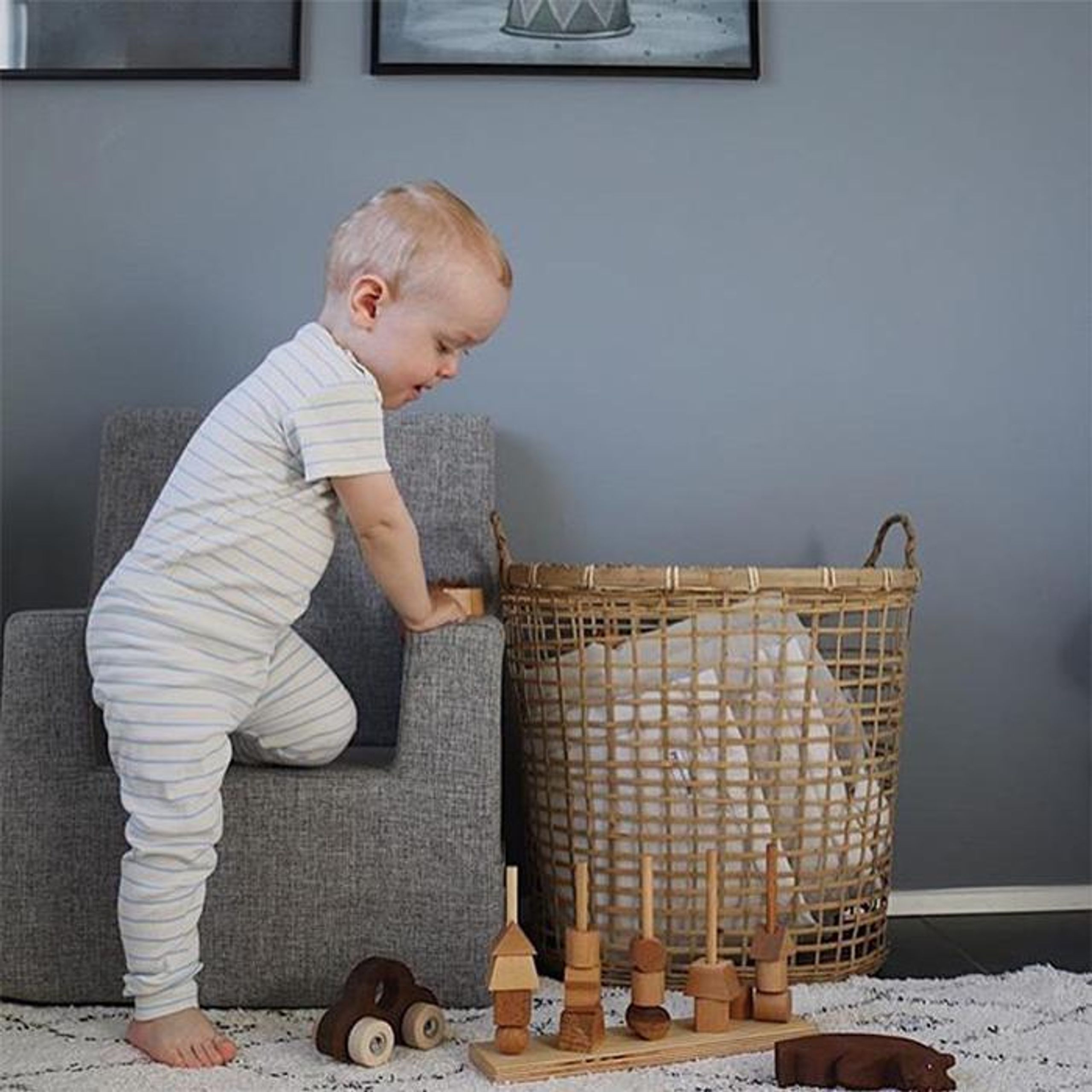 By KlipKlap - Stuhl - KK Kids Chair XL - Beige w/ Sand