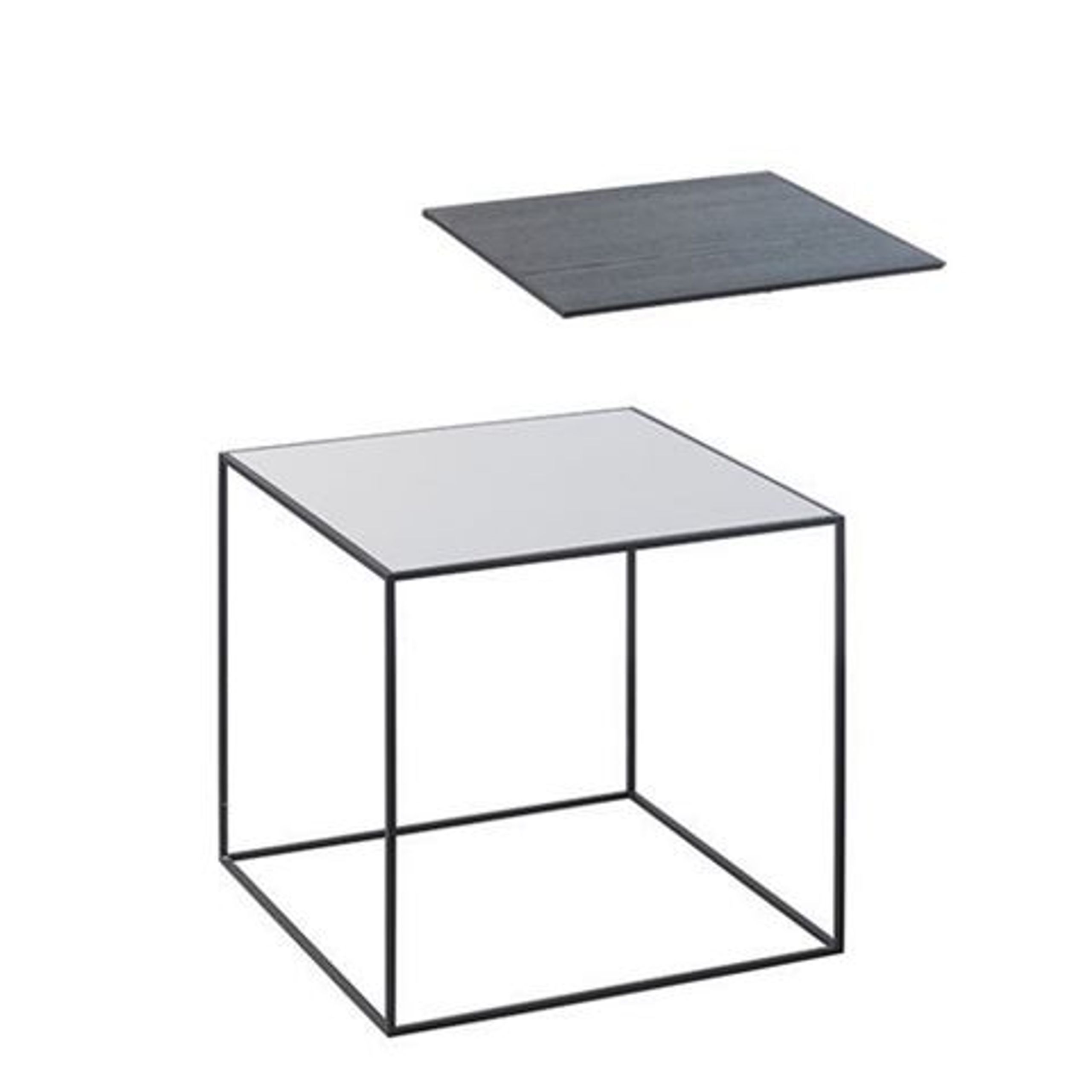 By Lassen - Bord - Twin 35 Table - Cool Grey/Sort med Sort Base