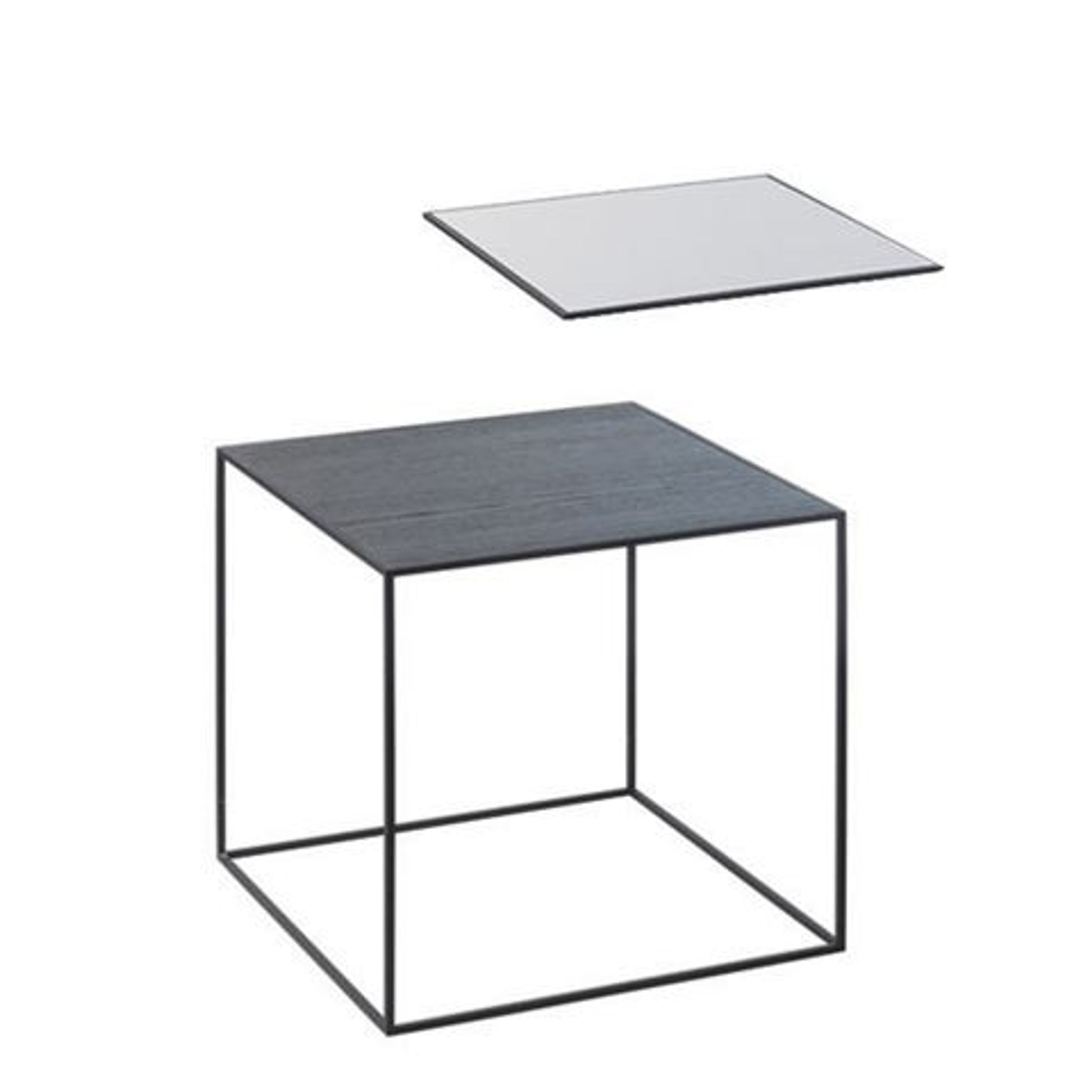 By Lassen - Bord - Twin 35 Table - Cool Grey/Sort med Sort Base