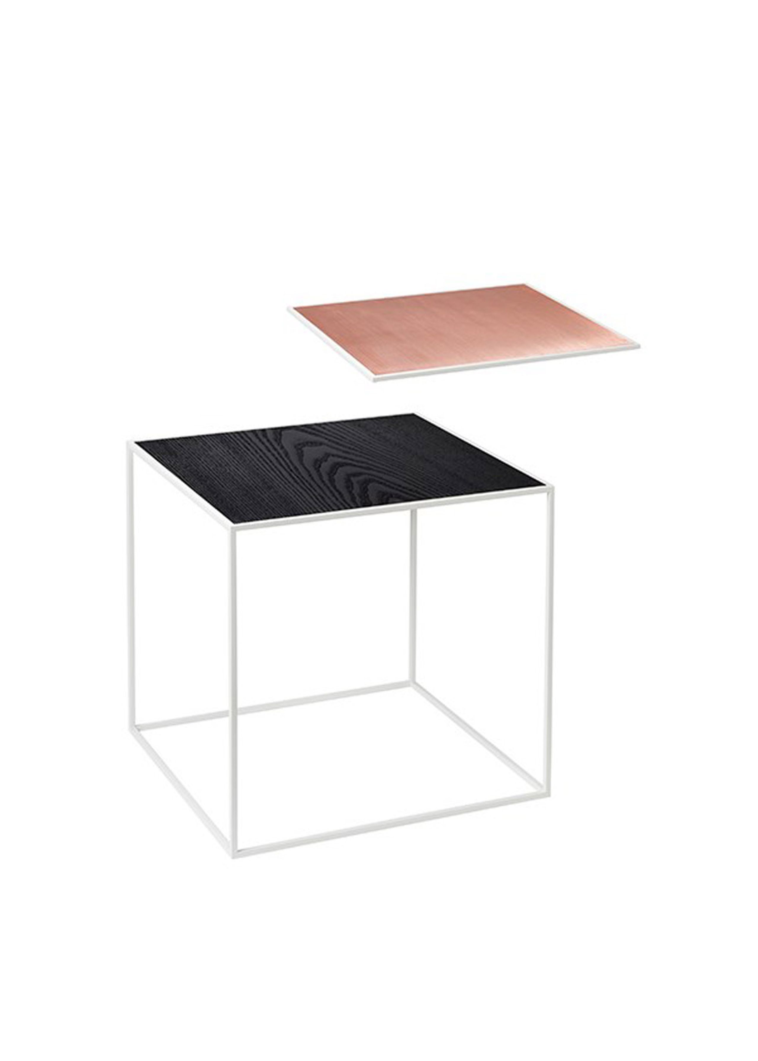 By Lassen - Bord - Twin 35 Table - Kobber/Sort med Hvid Base