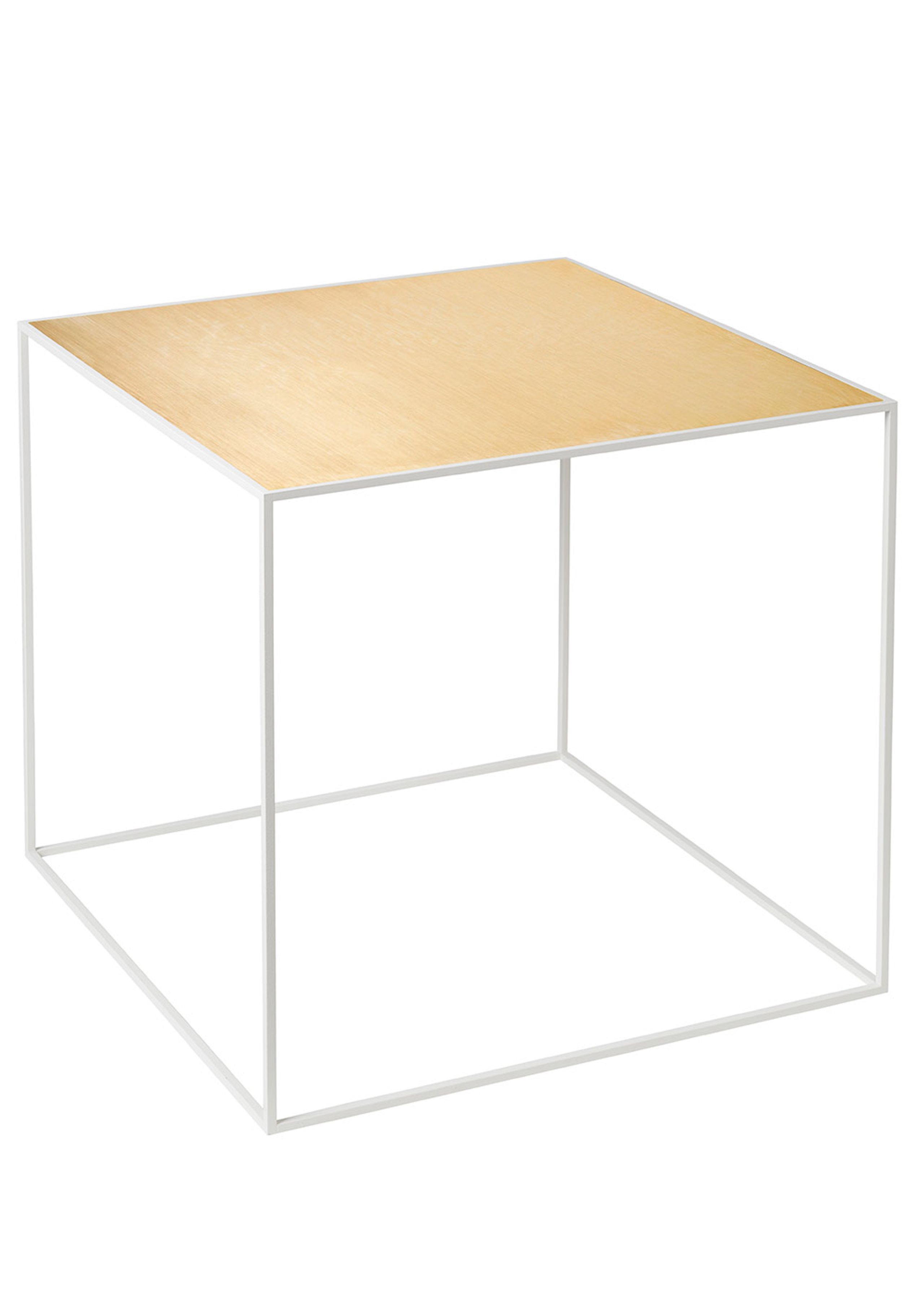 By Lassen - Tisch - Twin 42 - Oak/Brass With White Base