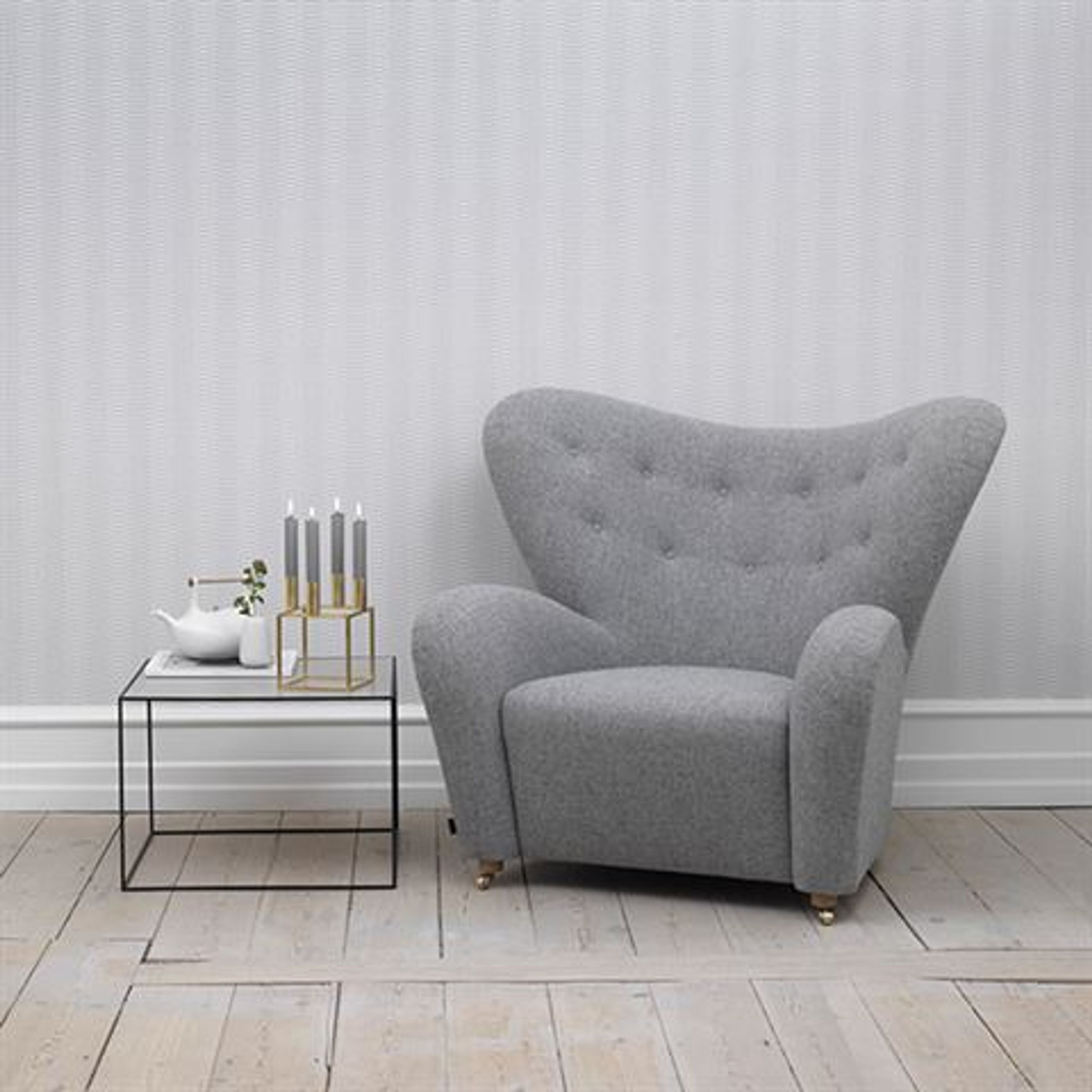 By Lassen - Tabela - Twin 49 Table - Cool Grey/Black With Black Base