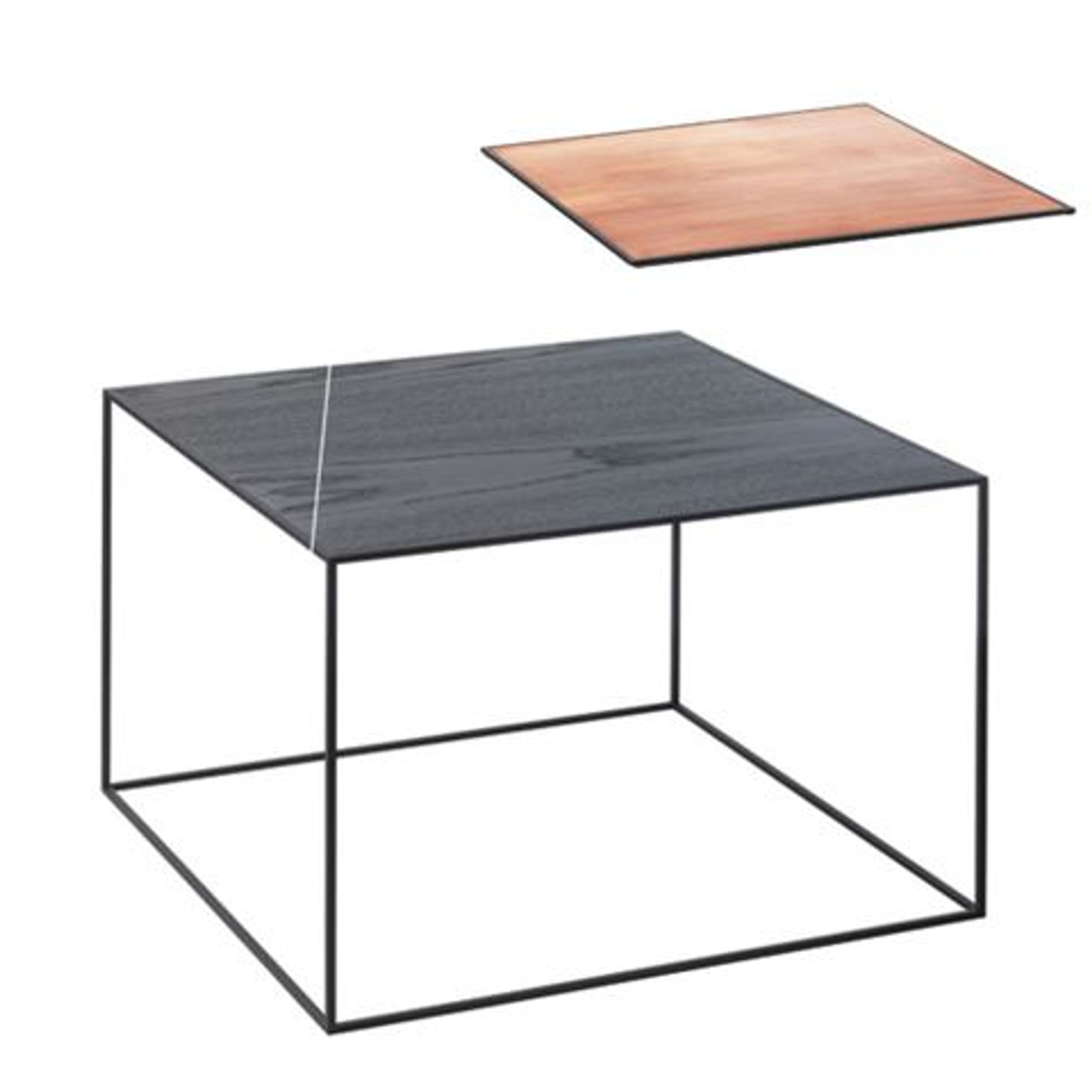 By Lassen - Bord - Twin 49 Table - Kobber/Sort Med Sort Base