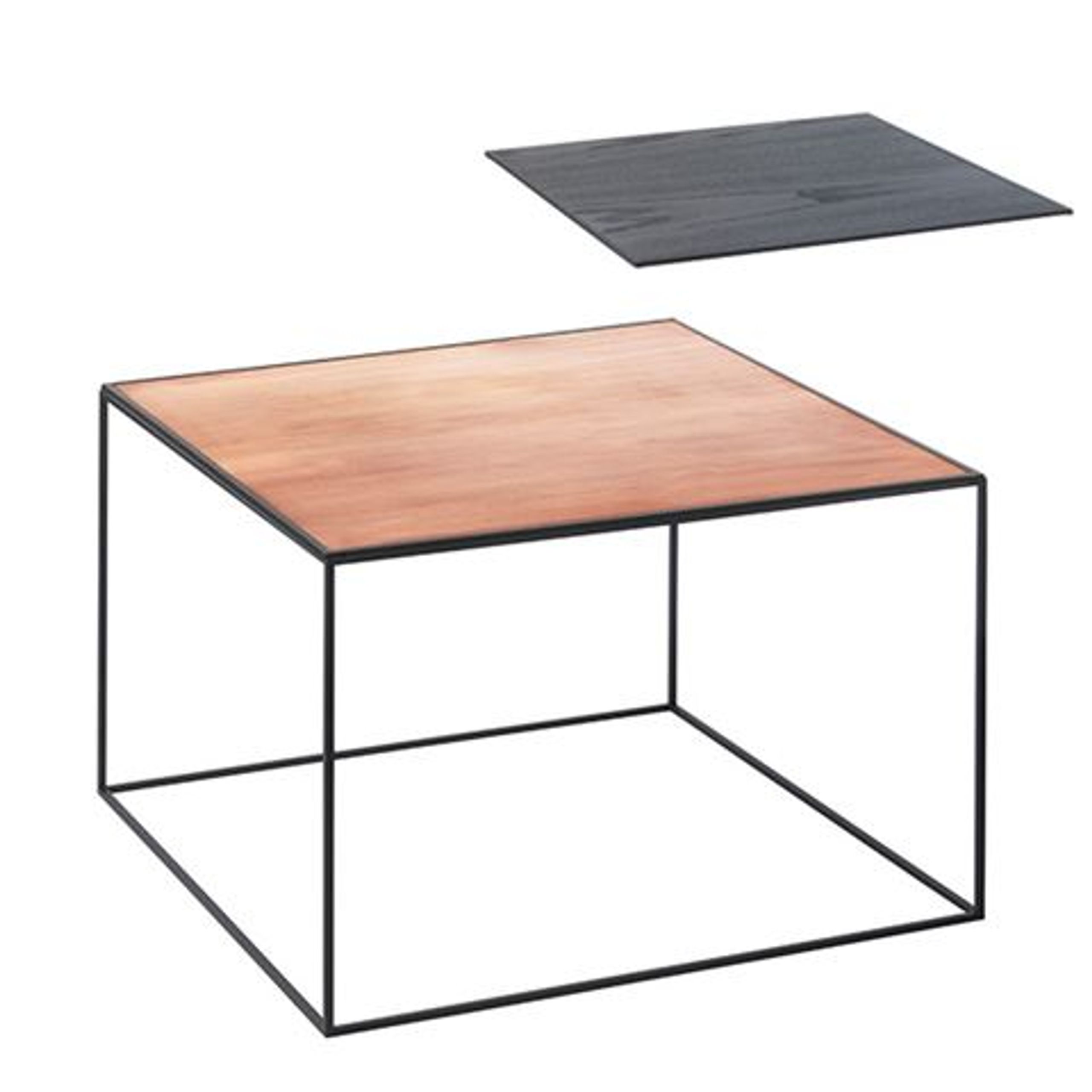 By Lassen - Bord - Twin 49 Table - Kobber/Sort Med Sort Base