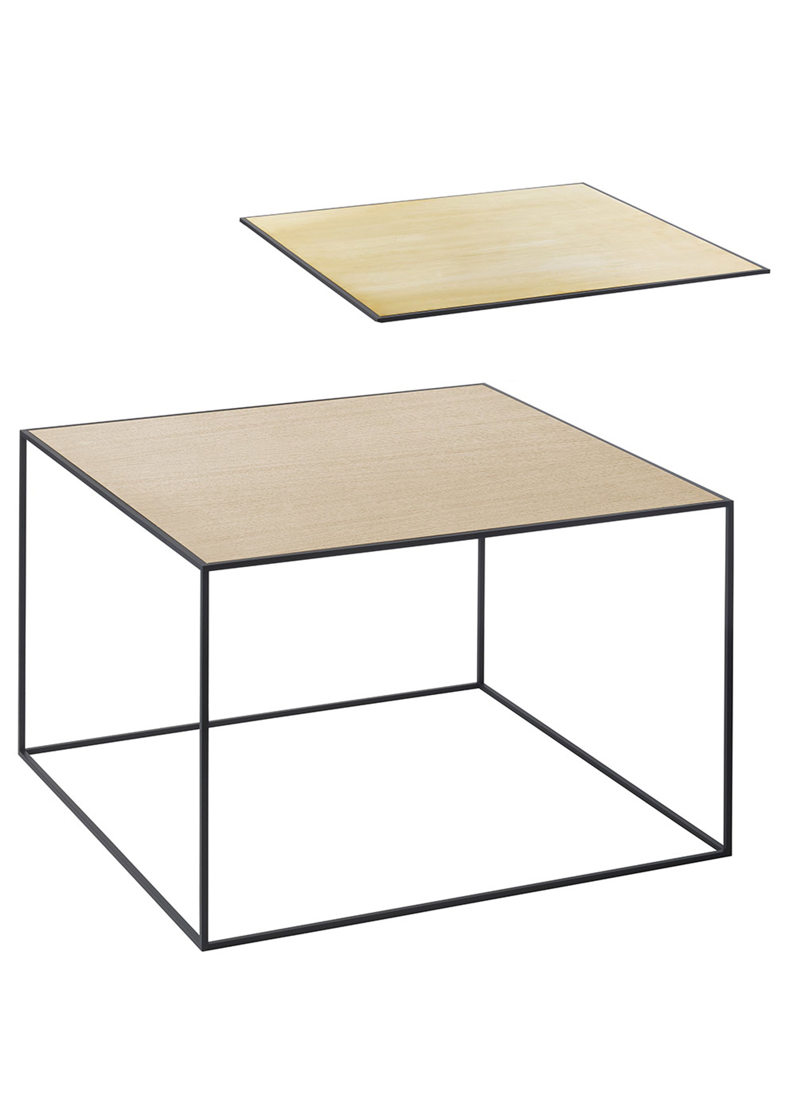 By Lassen - Bord - Twin 49 Table - Eg/Messing Med Sort Base