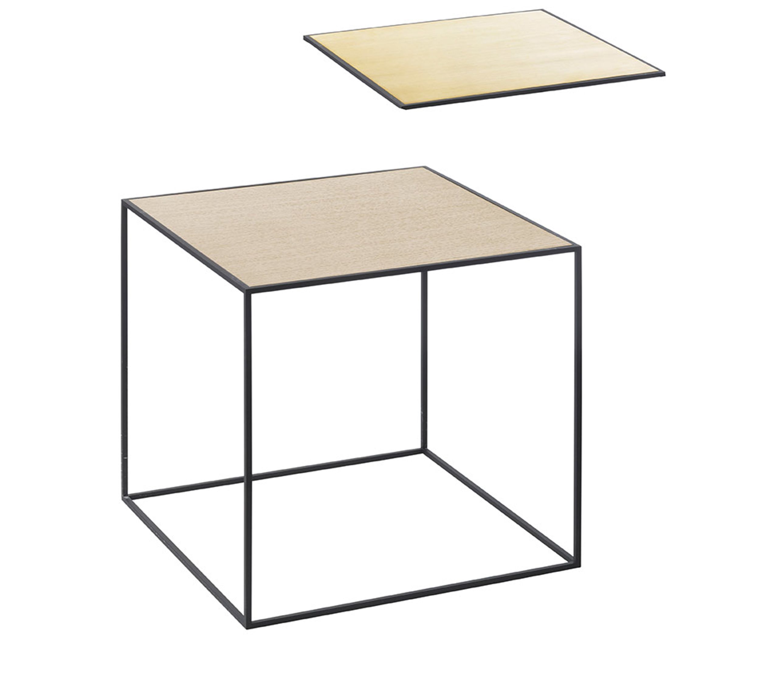 By Lassen - Table - Twin Tabletops - Oak / Brass - Twin 35