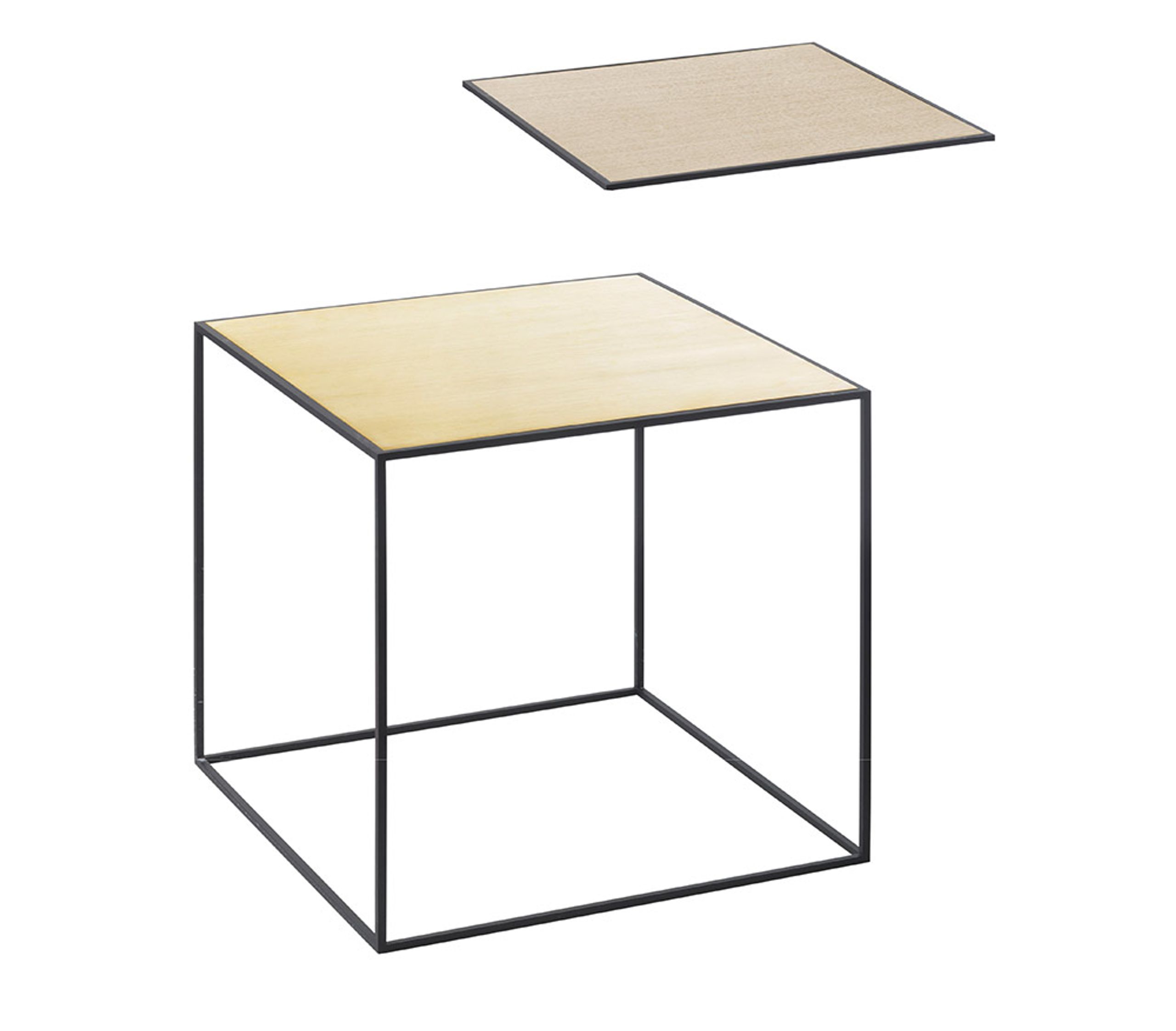 By Lassen - Table - Twin Tabletops - Oak / Brass - Twin 35