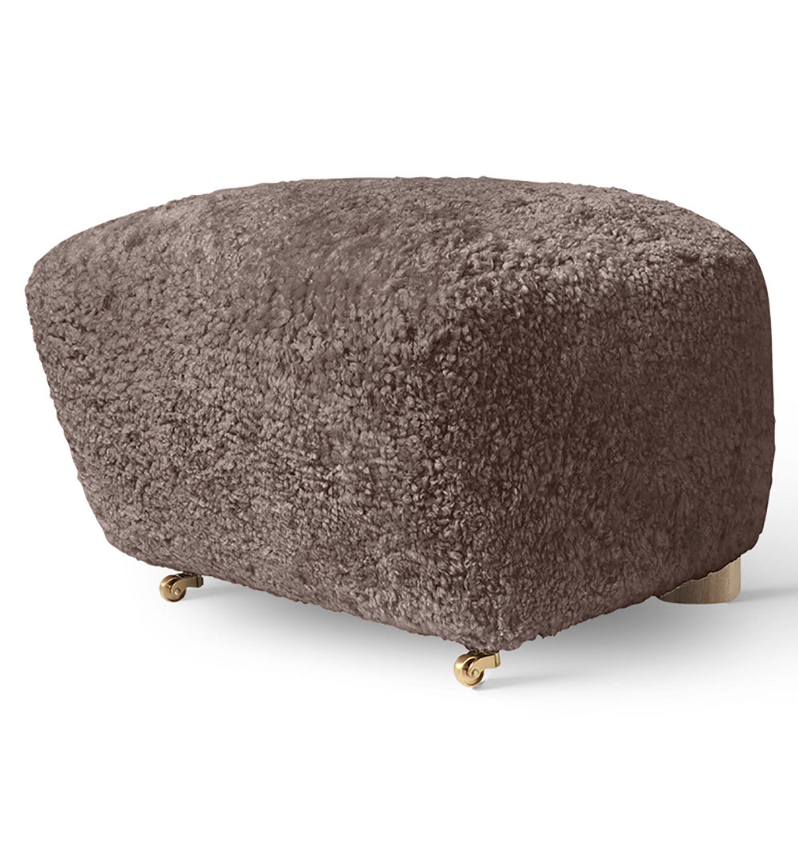 By Lassen - Fodskammel - Den Trætte Mand fodskammel - Stoftype: Sheepskin Sahara / Stel: Naturlig Eg