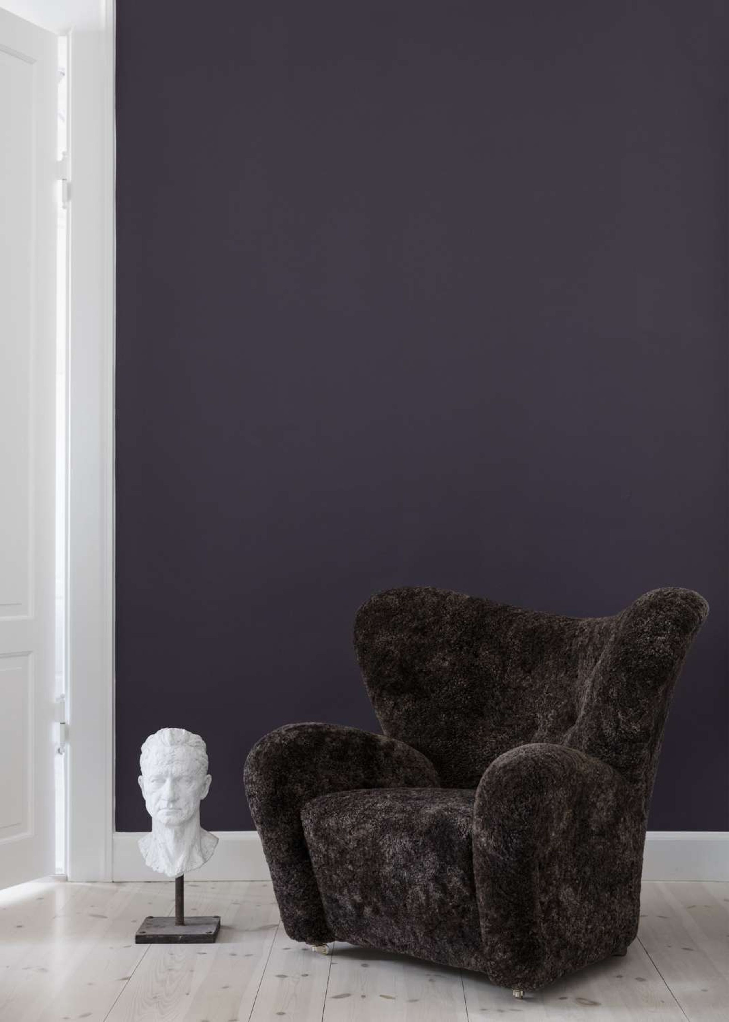 By Lassen - Lænestol - Den Trætte Mand - Stoftype: Sheepskin Espresso / Stel: Røget Eg