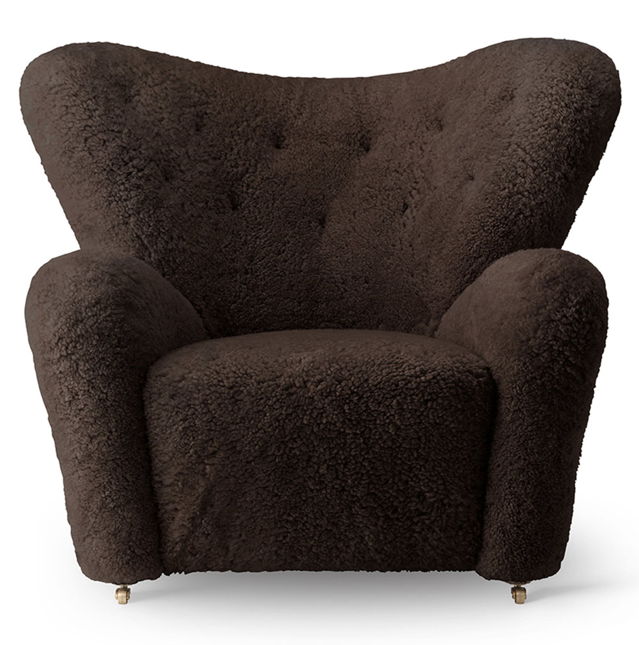 By Lassen - Lænestol - Den Trætte Mand - Stoftype: Sheepskin Espresso / Stel: Røget Eg