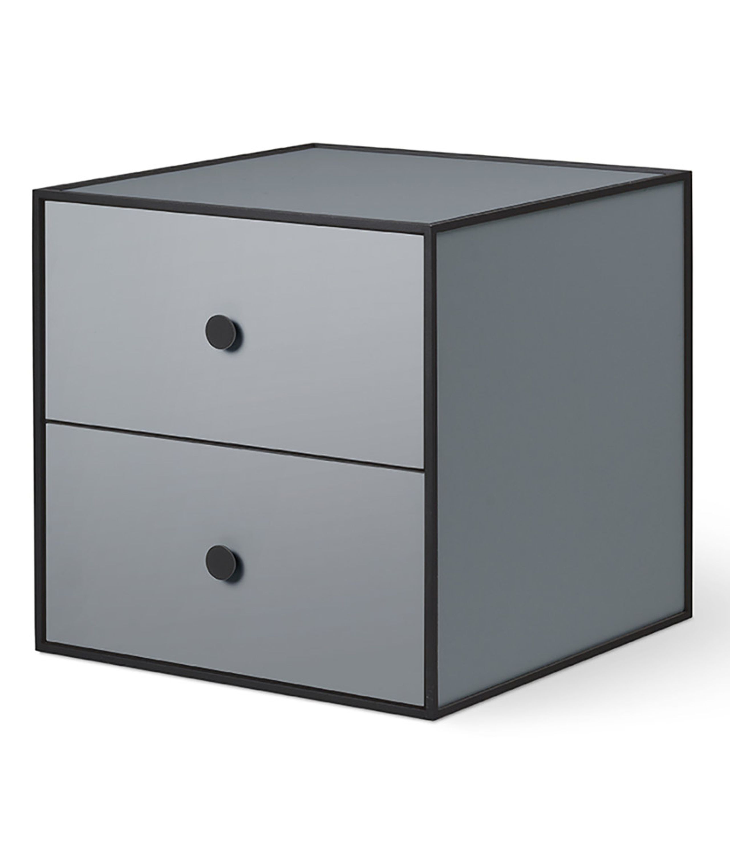 By Lassen - Reol - Frame 35 med skuffer - Mørk Grå - 2 skuffer