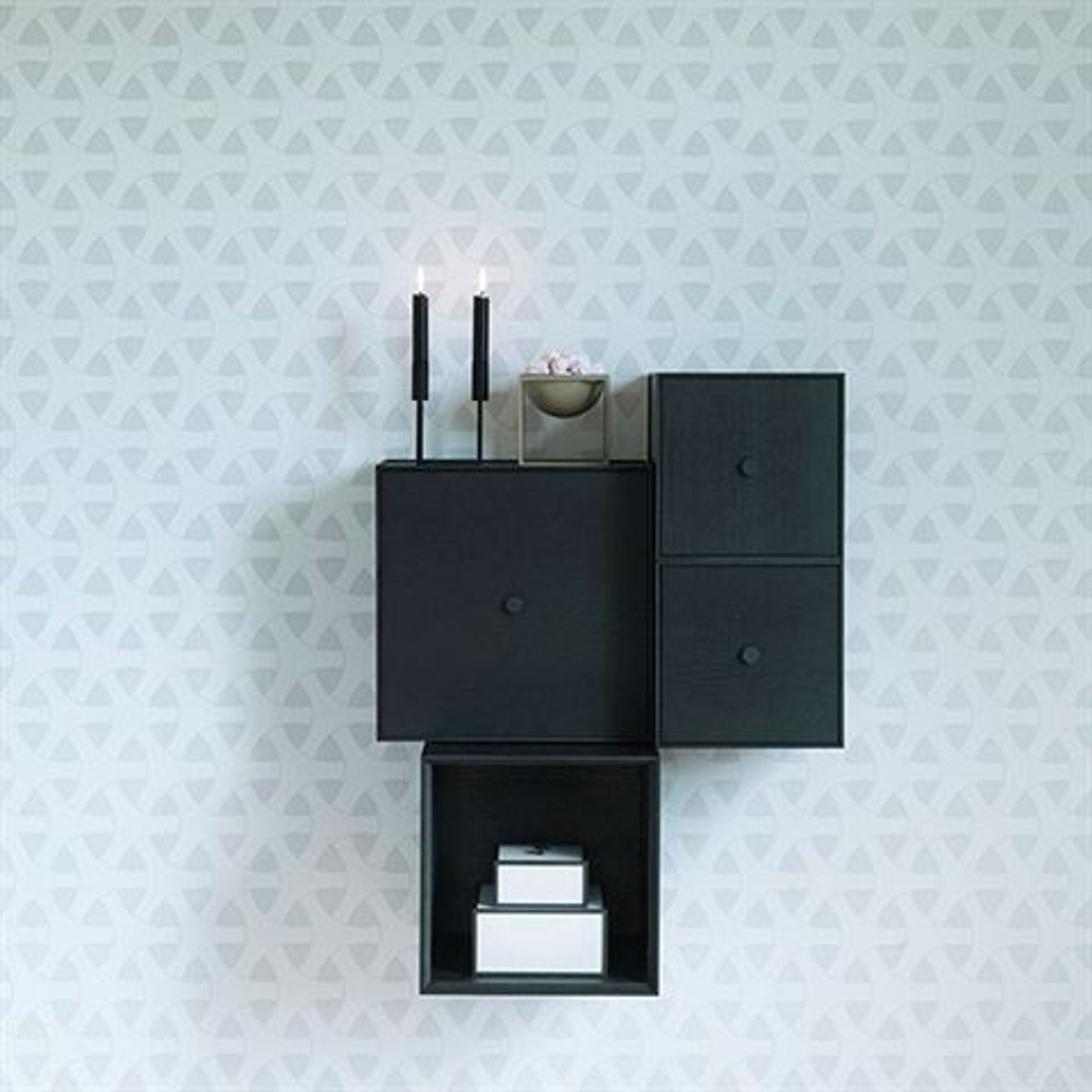 By Lassen - Kirjahylly - Frame 28 excl. Door - Black stained Oak