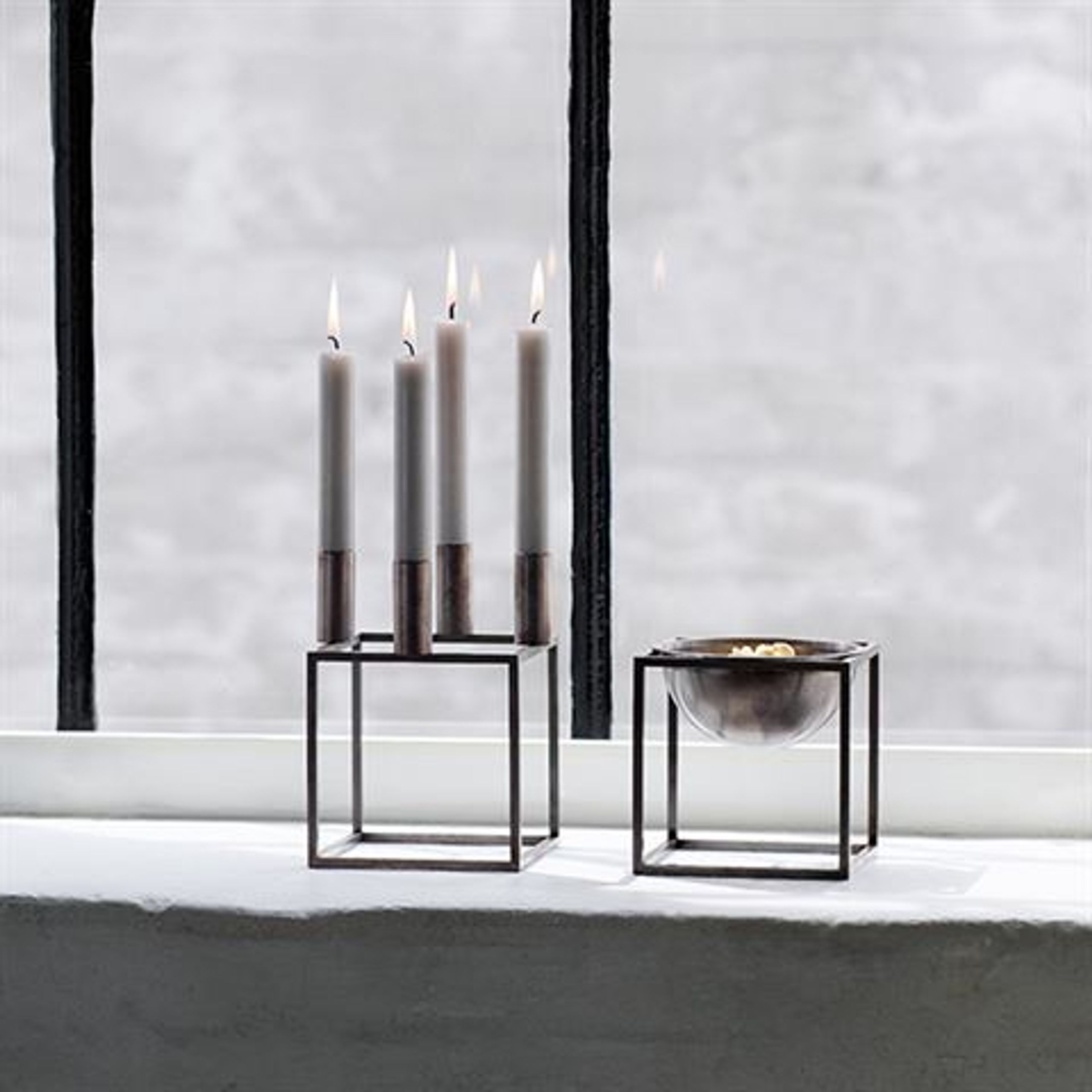 By Lassen - Skål - Kubus Bowl - Bruneret Kobber Small