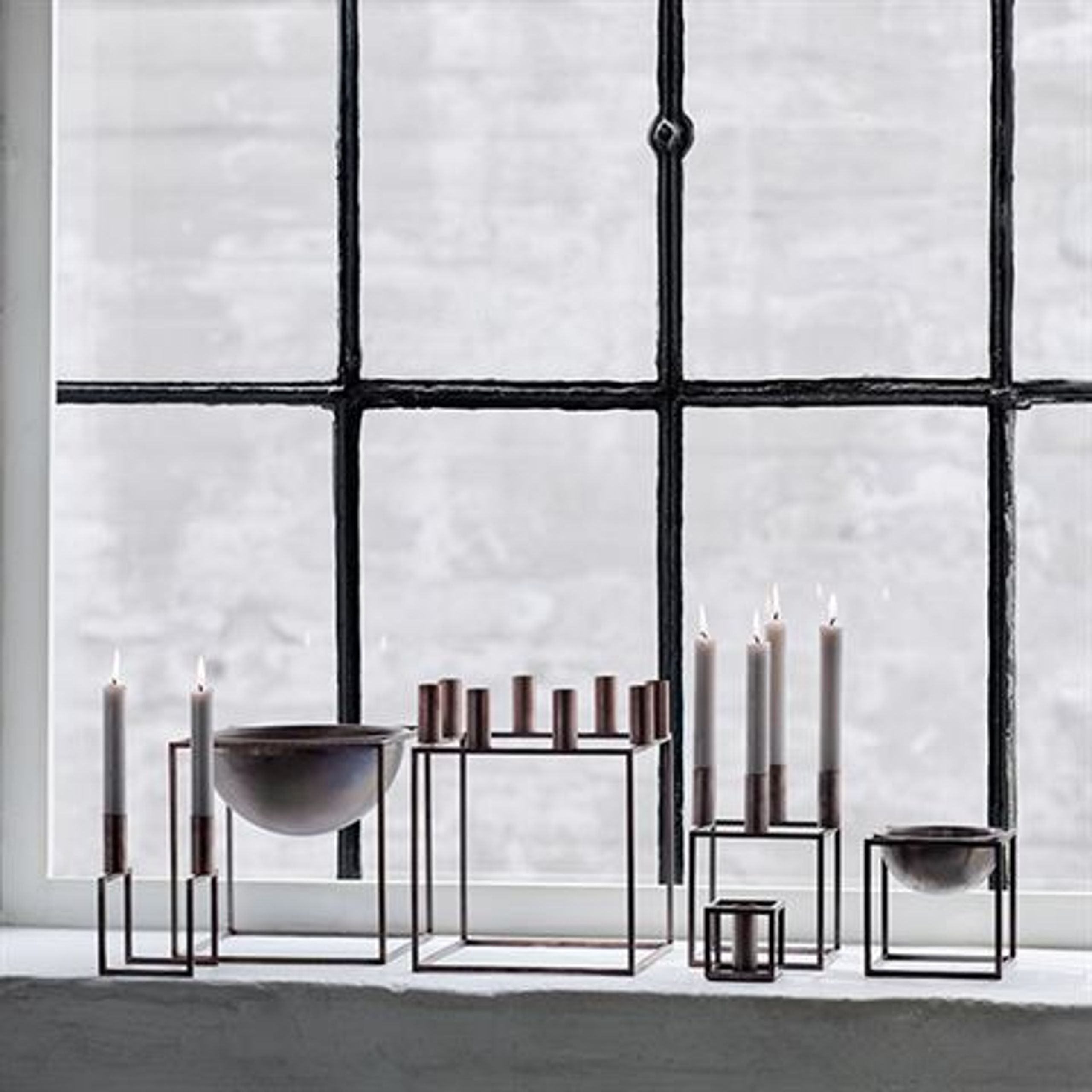 By Lassen - Skål - Kubus Bowl - Bruneret Kobber Small