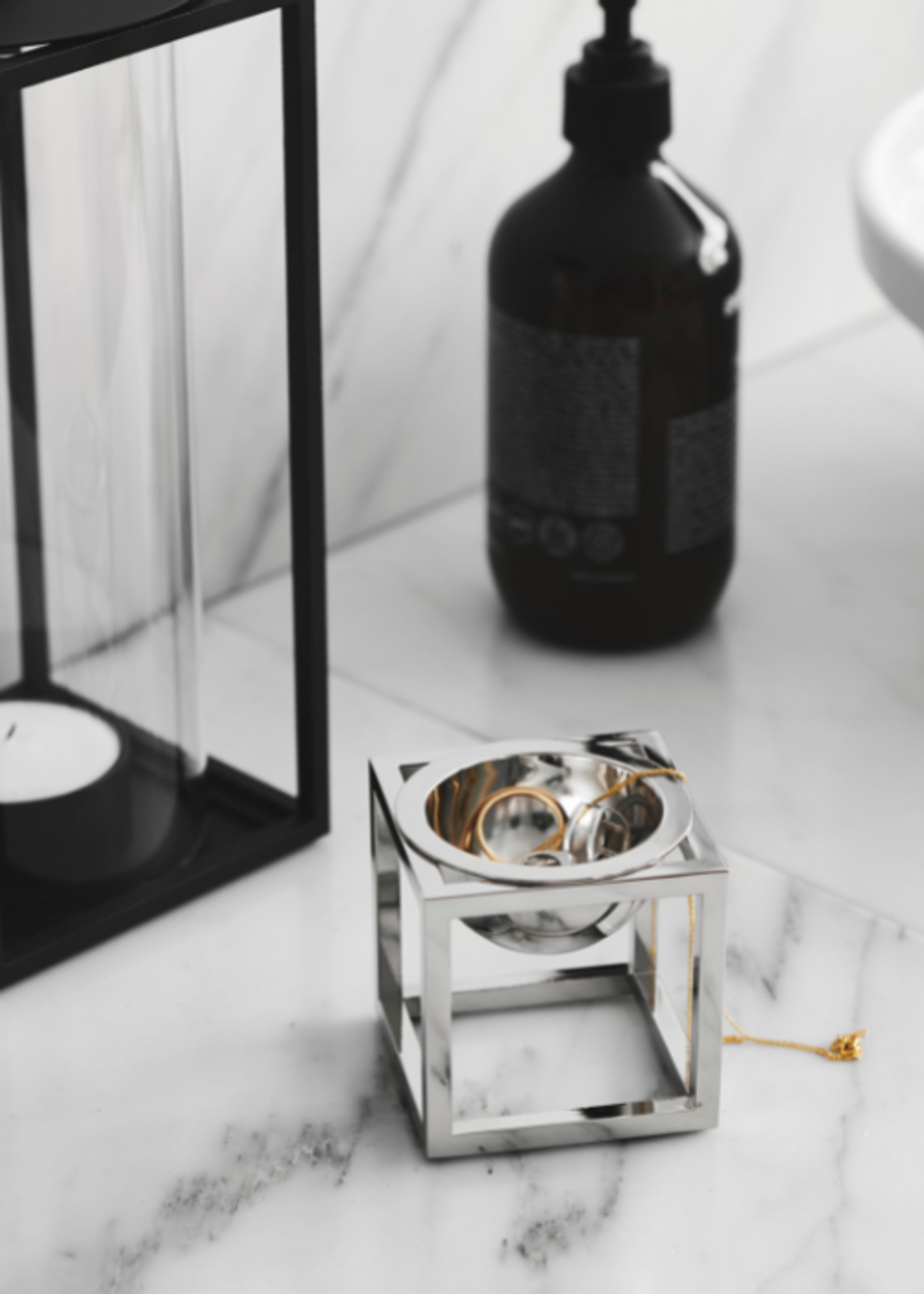 By Lassen - Bol - Kubus Bowl - Nikkel