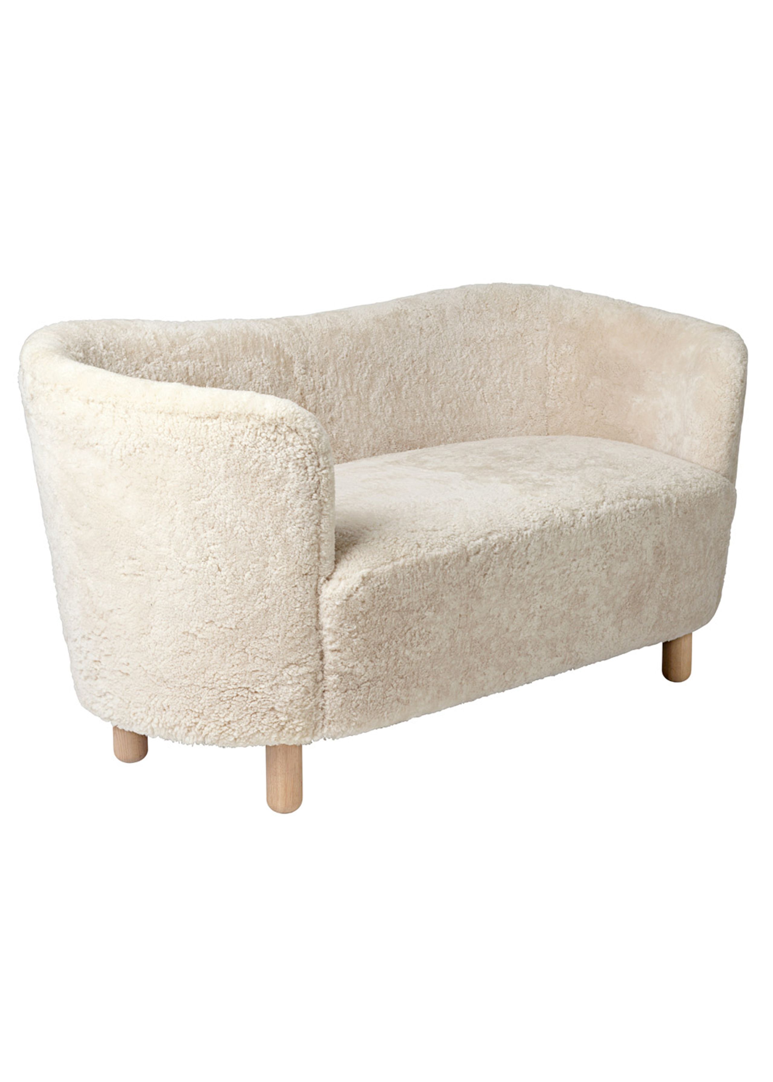 By Lassen - Sofa - Mingle - Sheepskin Moonlight/Natural Oak legs