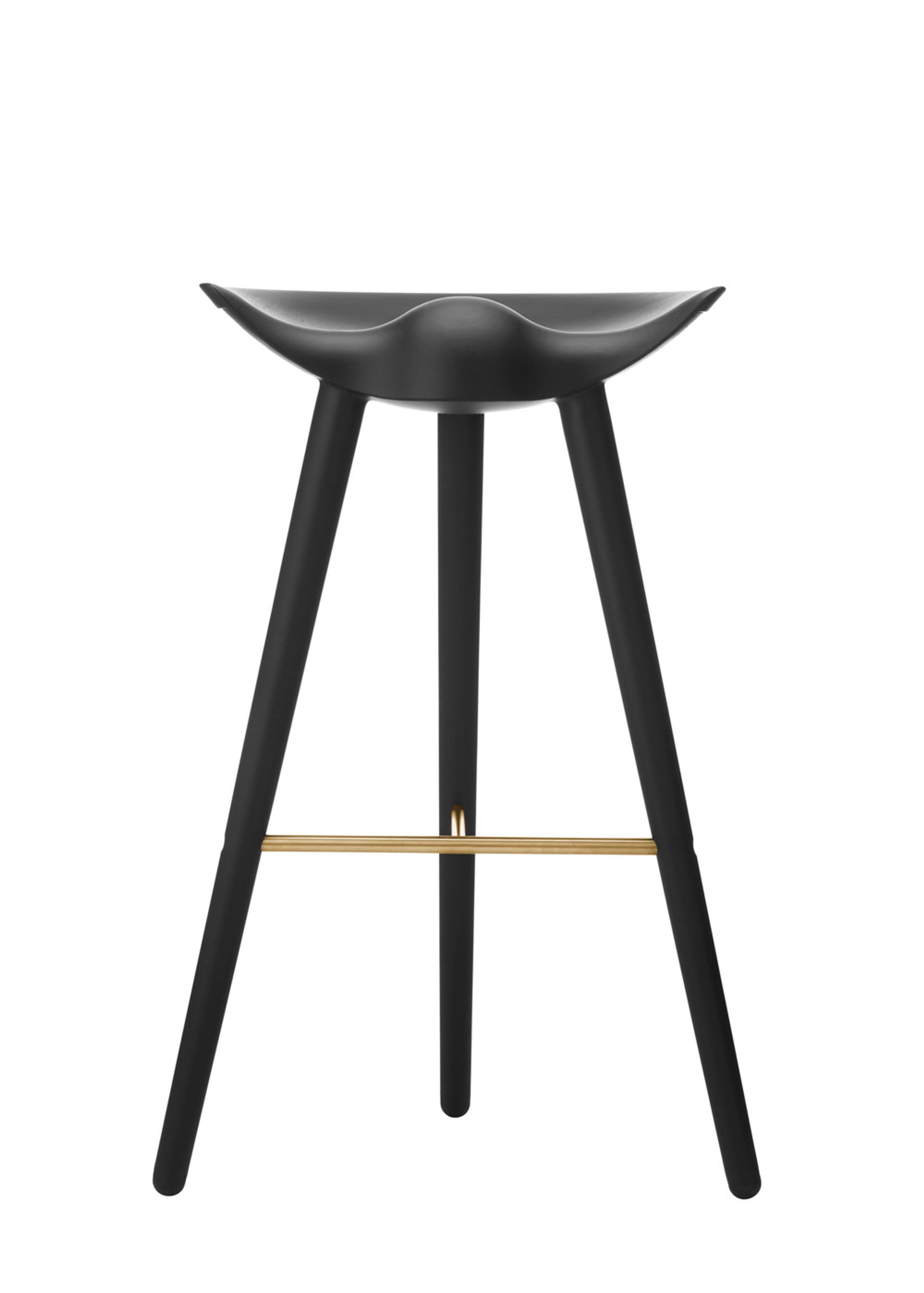 By Lassen - Stol - ML 42 Bar Stool - Høj - Sortbejdset Bøg/Messing