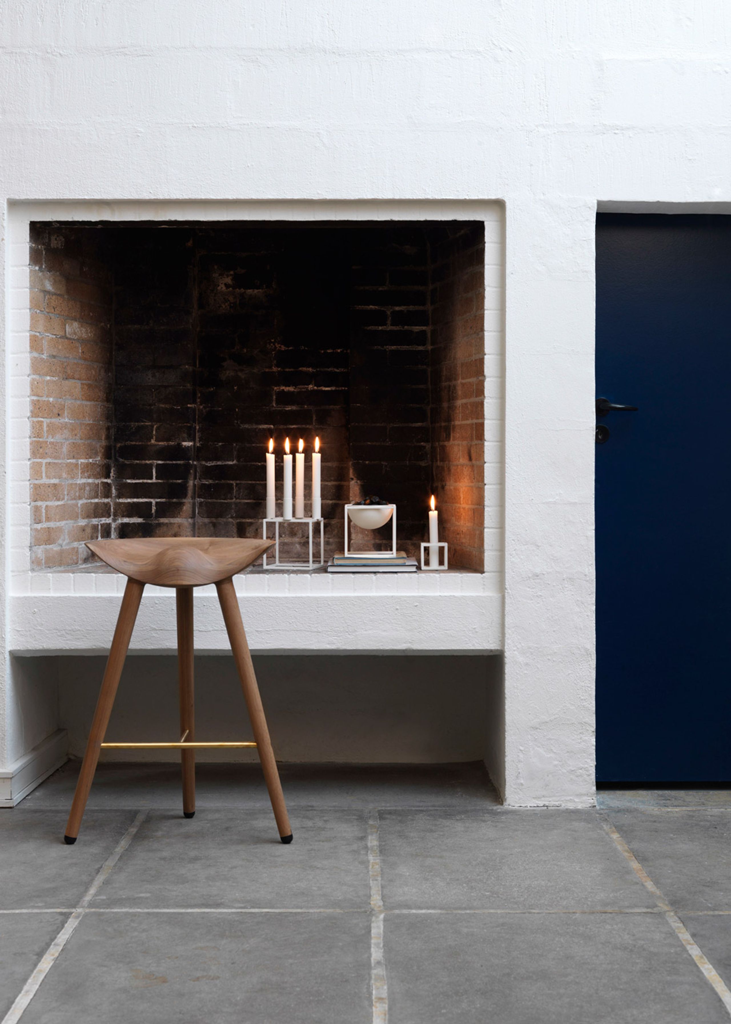 By Lassen - Stol - ML 42 Bar Stool - Høj - Sortbejdset Bøg/Messing