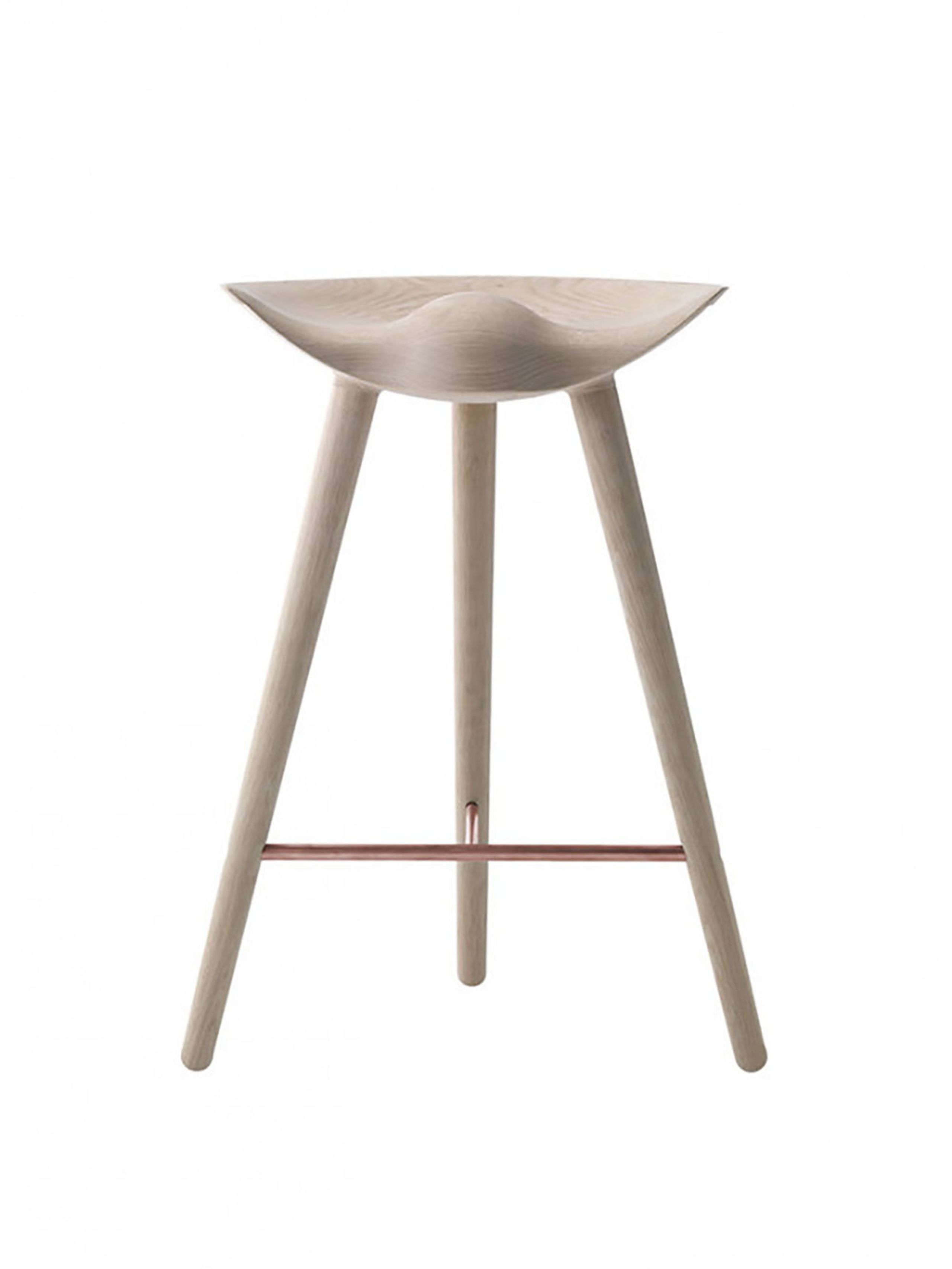 By Lassen - Chair - ML 42 Bar Stool - Low - Oak/Copper