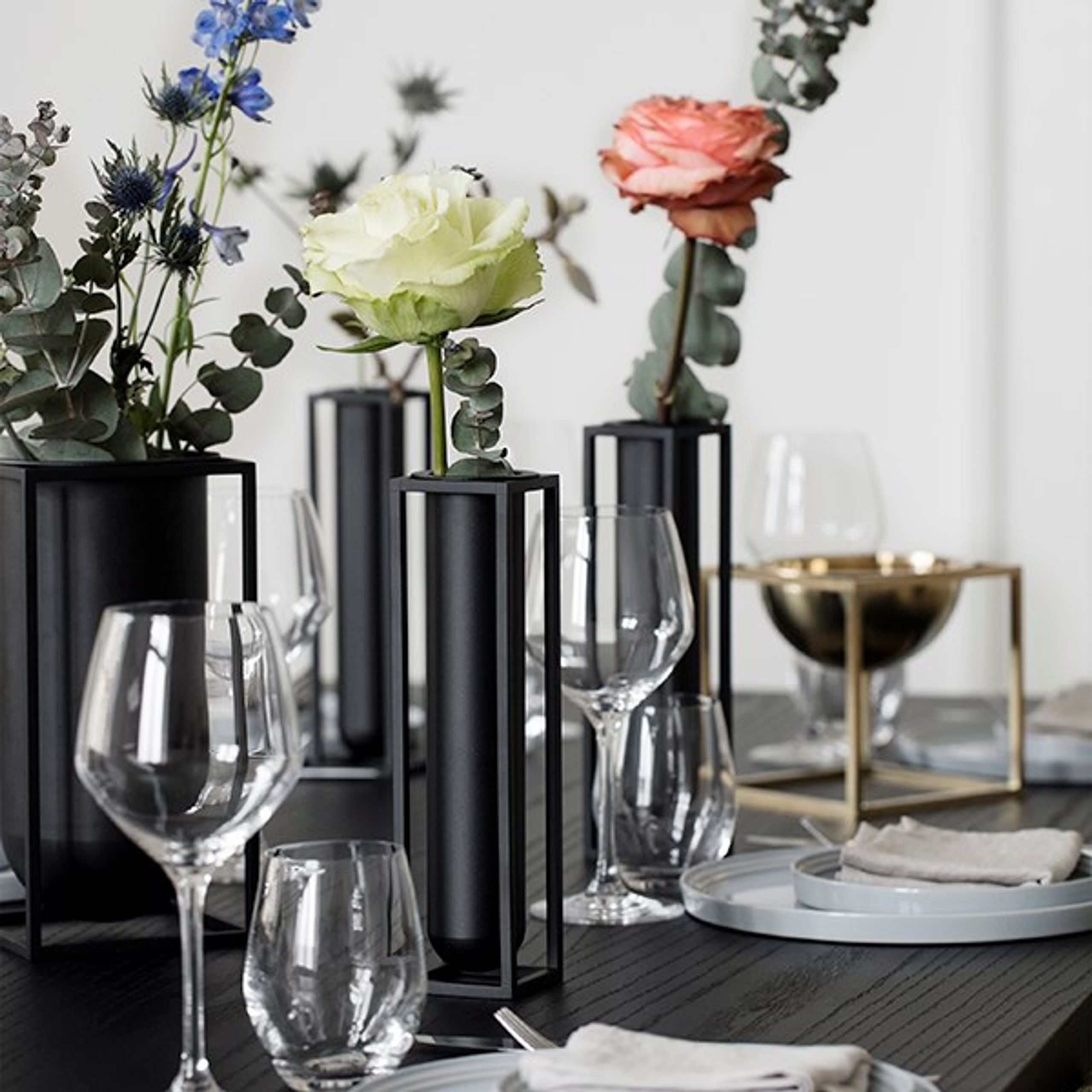 By Lassen - Vase - Kubus Vase - Flora Black