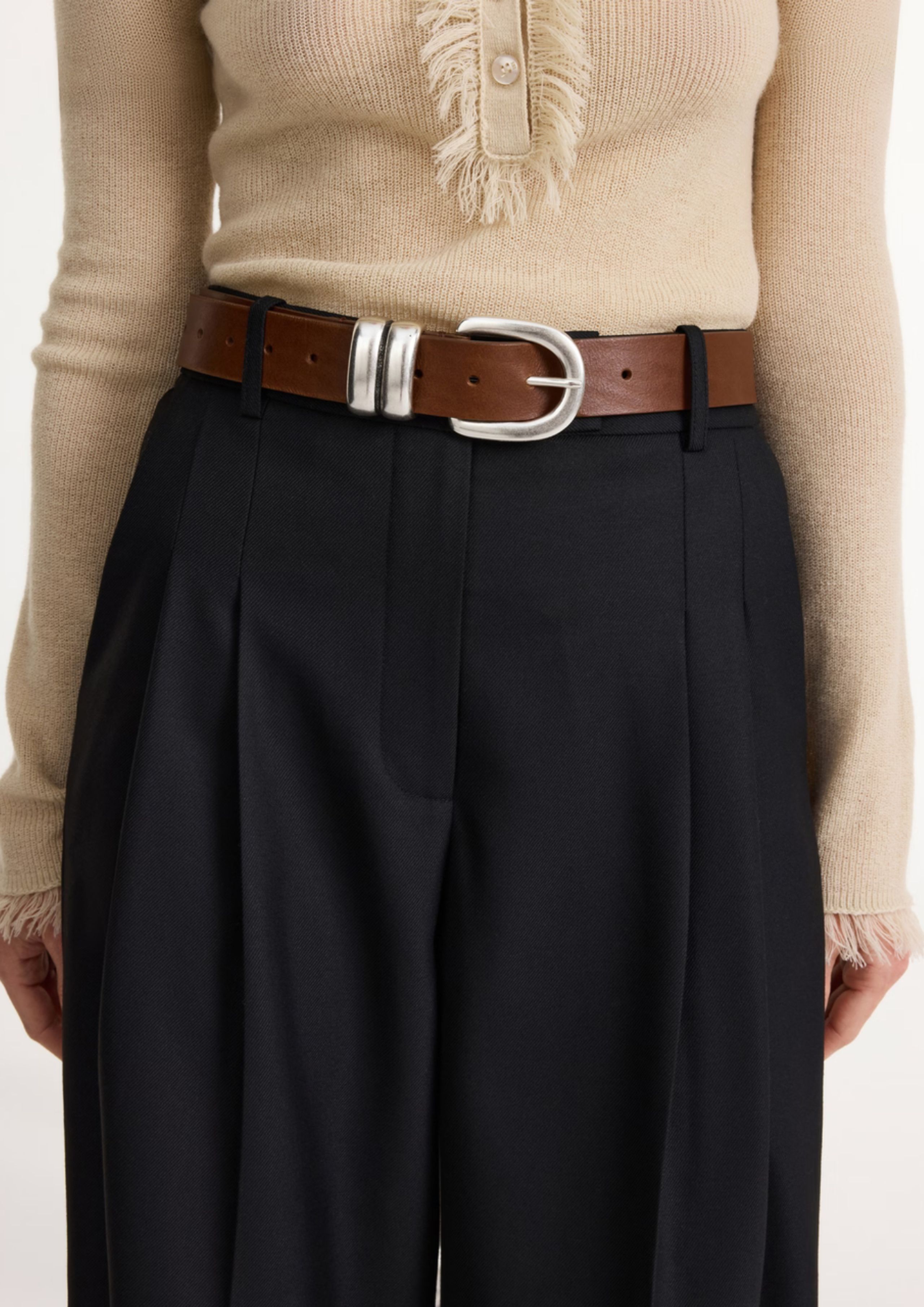 By Malene Birger - Belt - Zoira - Dark Brown/Silver