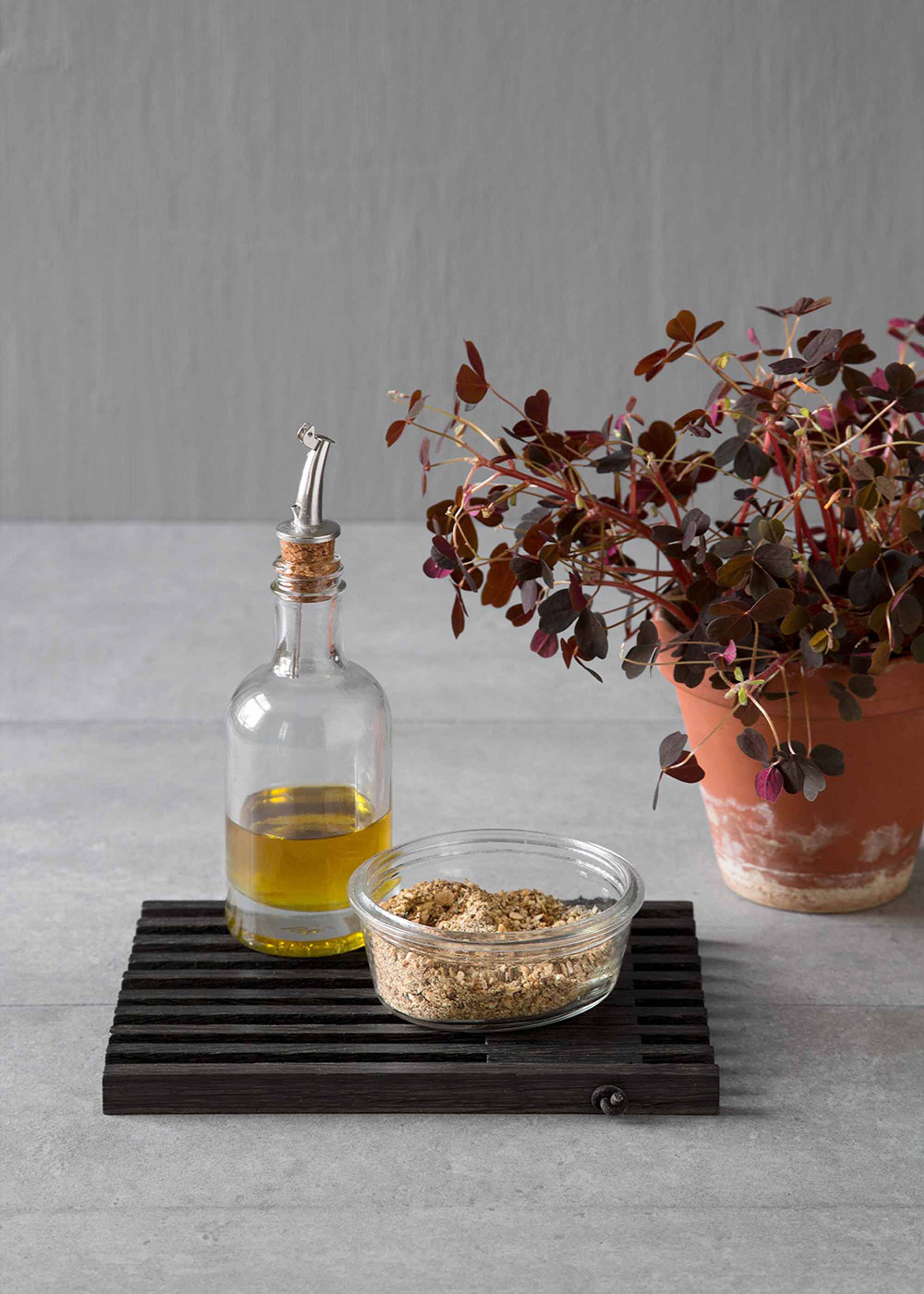 By Wirth - Jupe de table - Table Frame - Black oak & leather