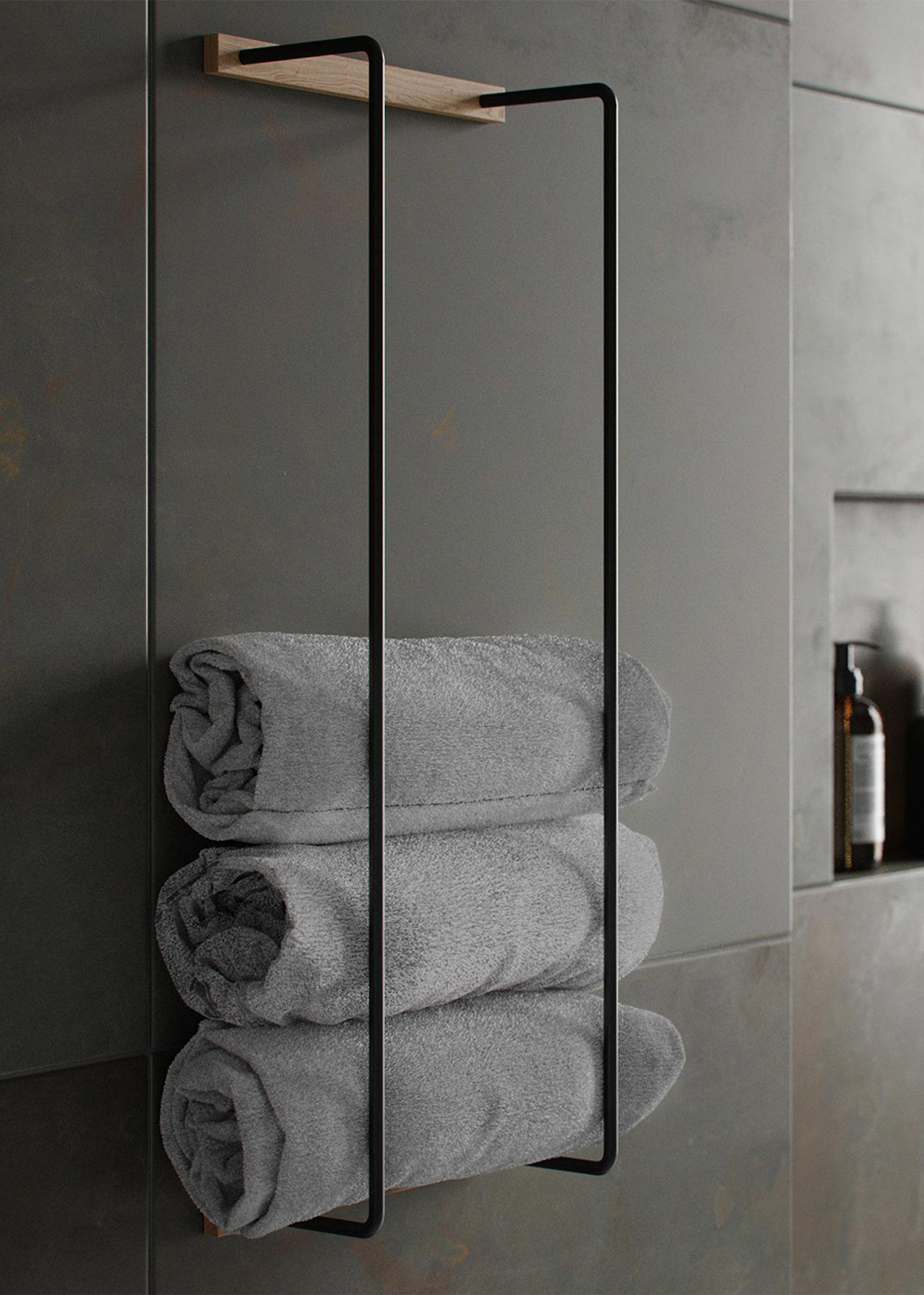 EKTA Handvaerk - Věšák na ručníky - Towel Rack - Nature oak