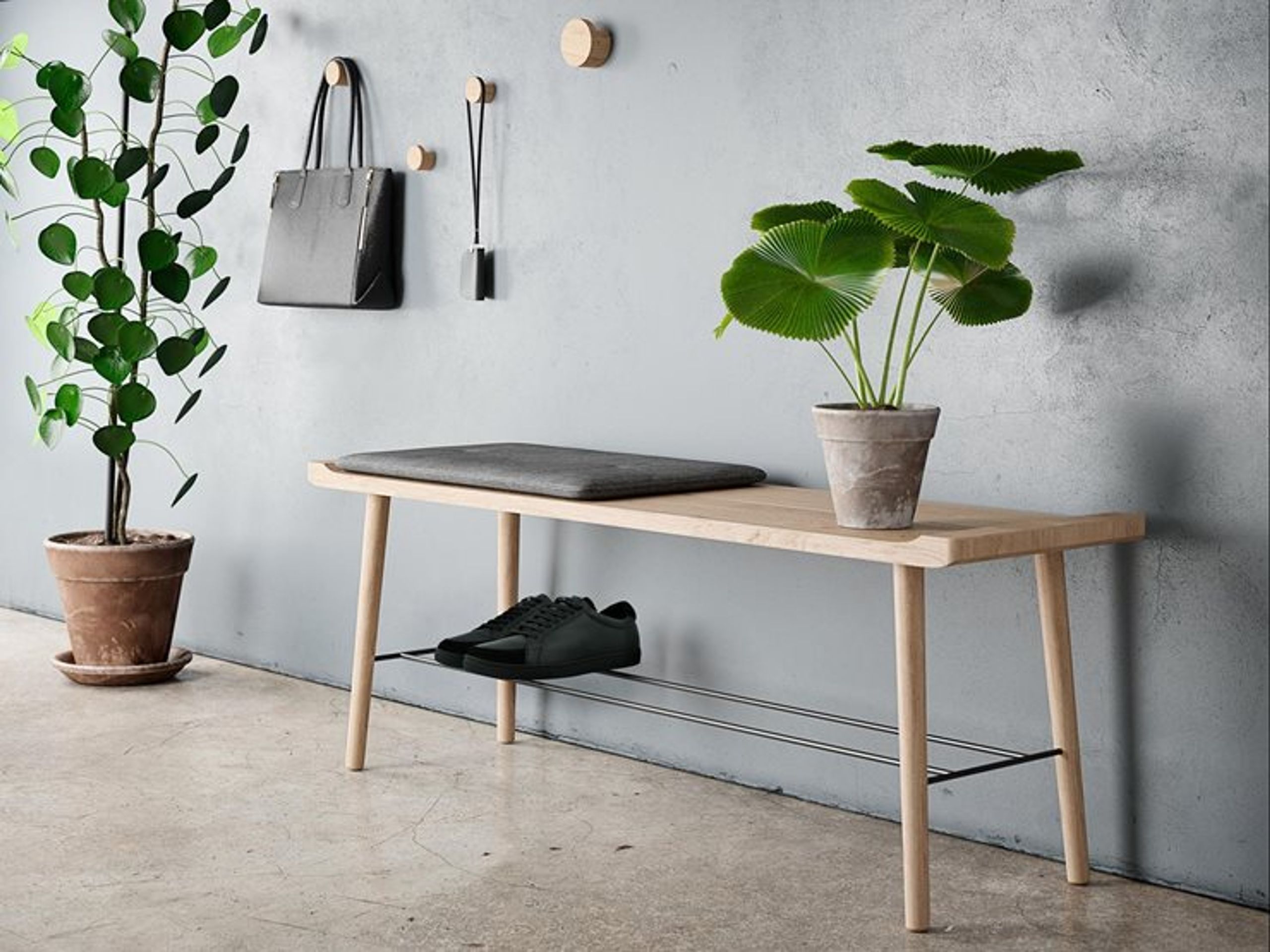 By Wirth - Cushion - Scala Bench Cushion - Remix Light Grey Fabric