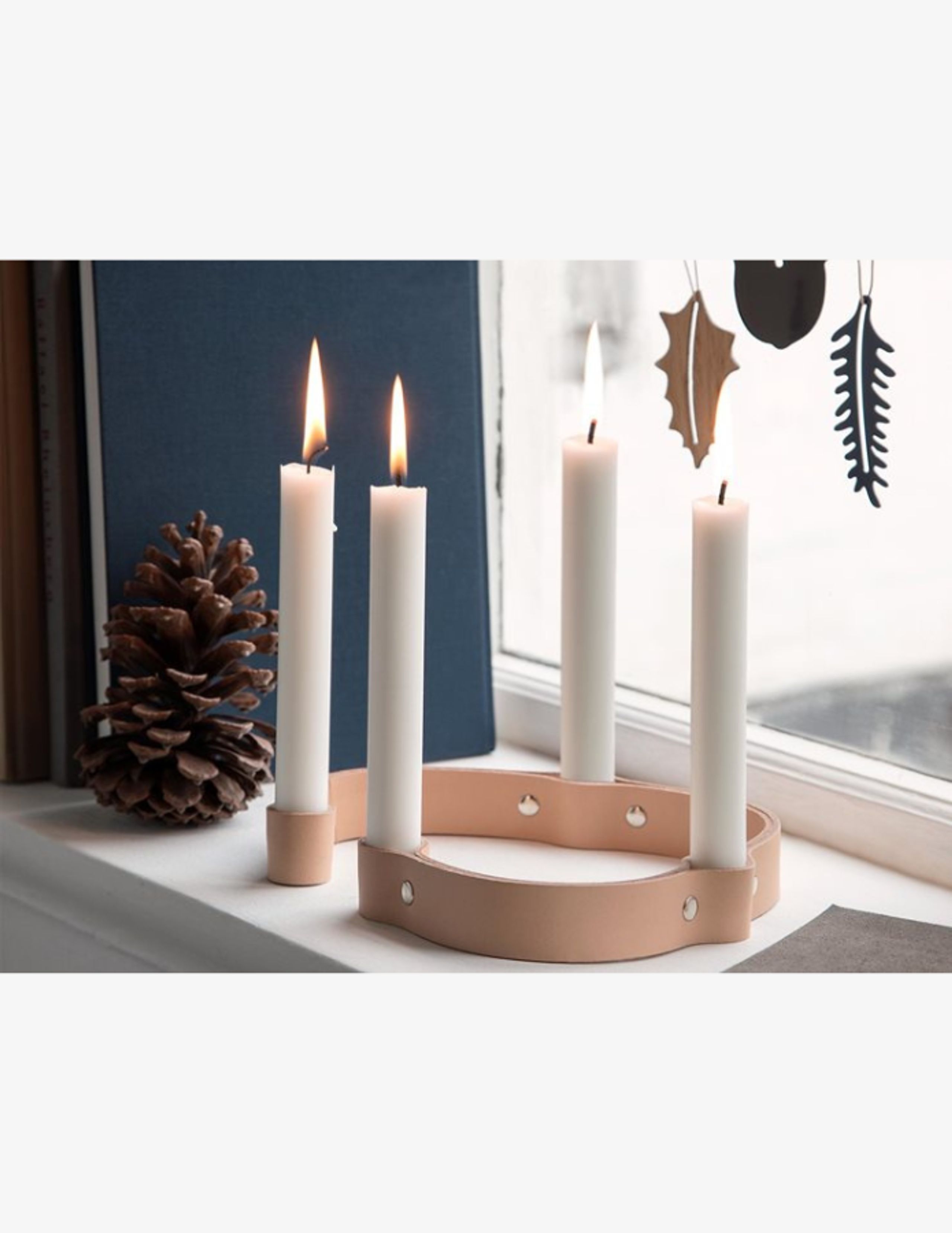 By Wirth - Candlestick - Belt 4 Candles - Nature