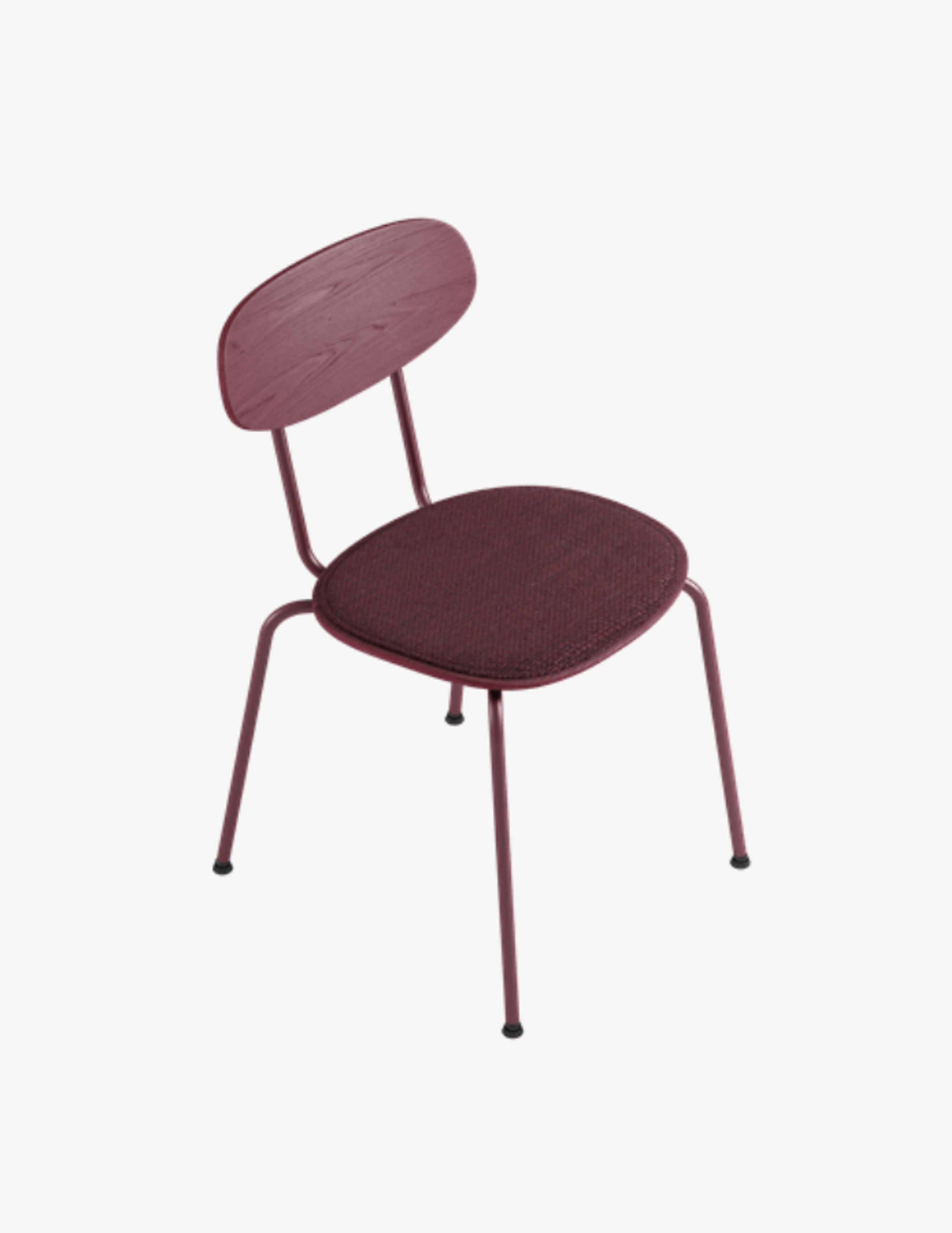By Wirth - Spisebordsstol - Scala Chair - Tekstil - Rhubarb Red