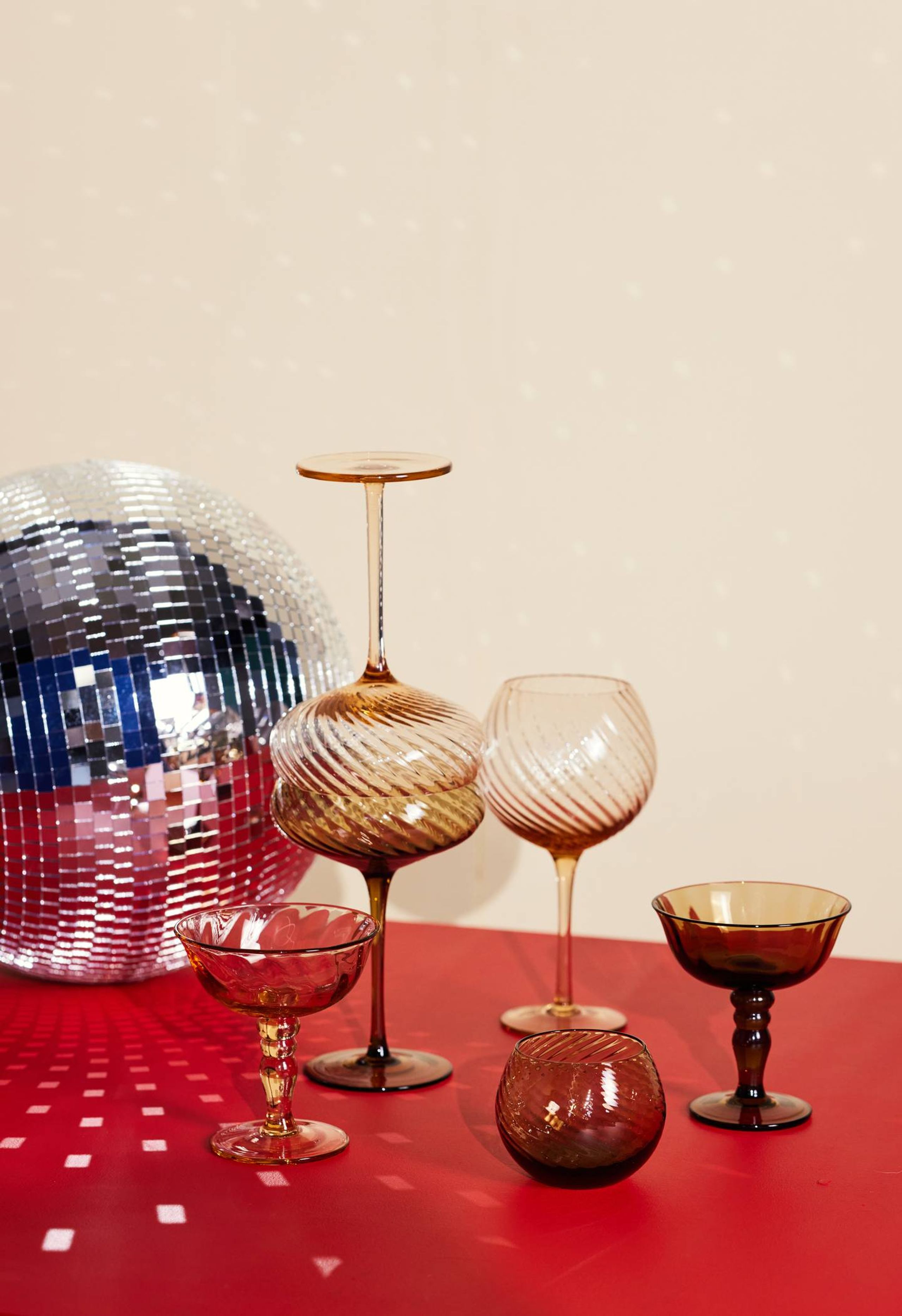 Byon - Champagne glass - Champagne Saucer Opacity - Peach 2pcs