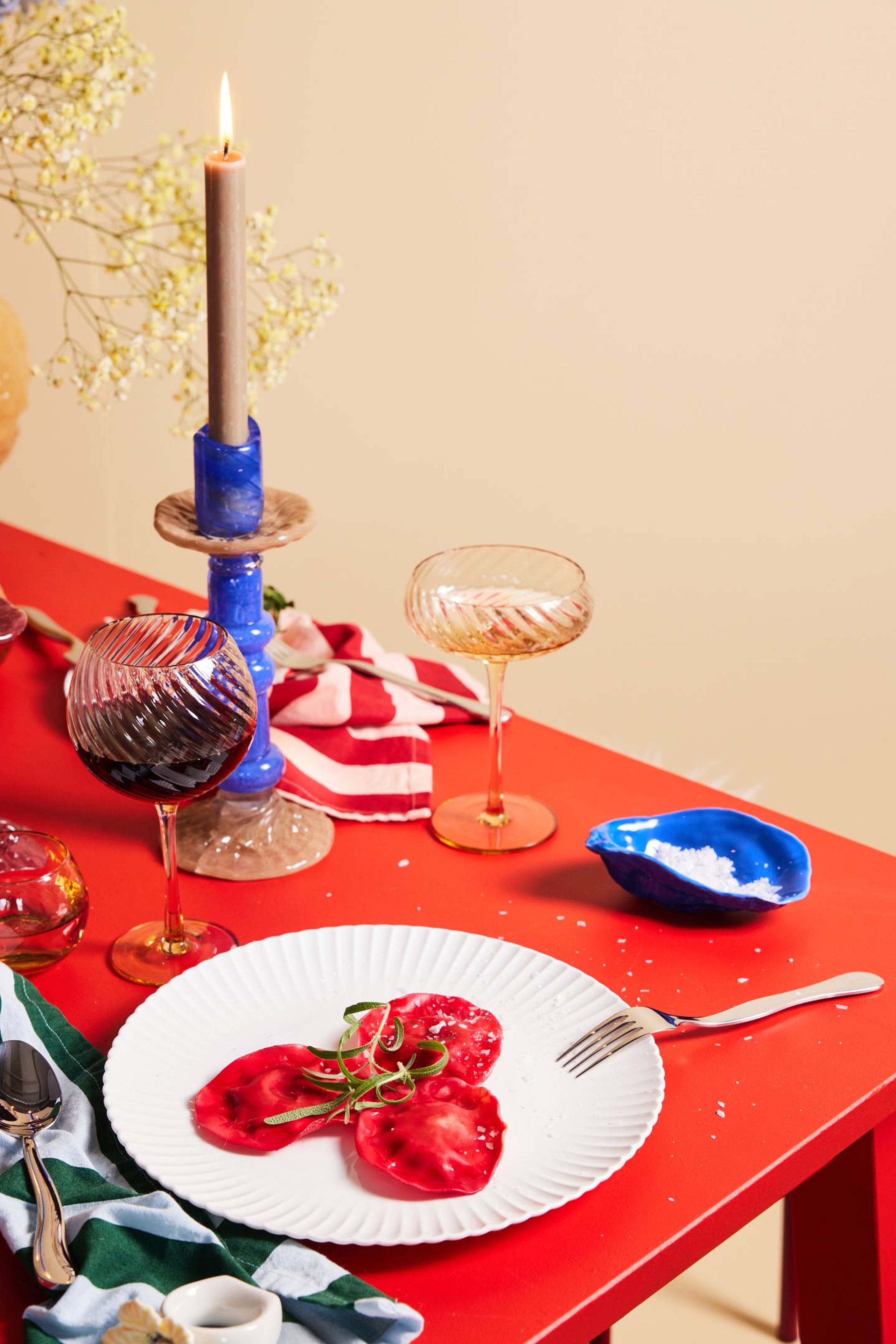 Byon - Champagne glass - Champagne Saucer Opacity - Peach 2pcs