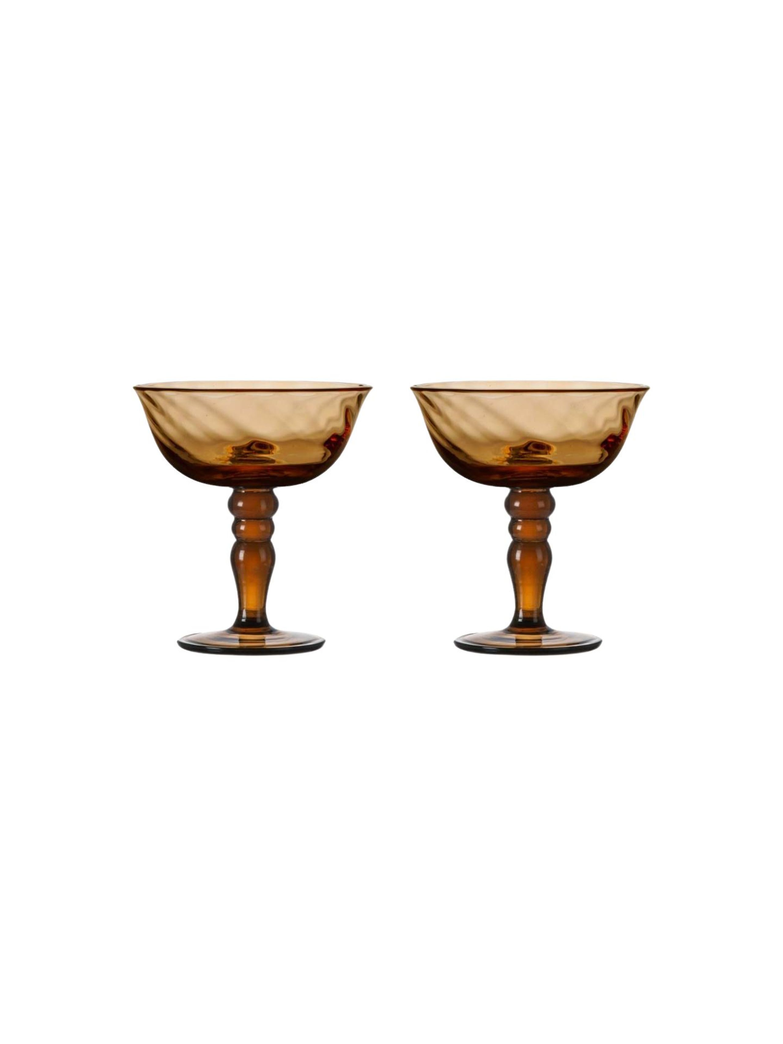 Byon - Verre - Italian Coupe Opacity 2pcs - Brown