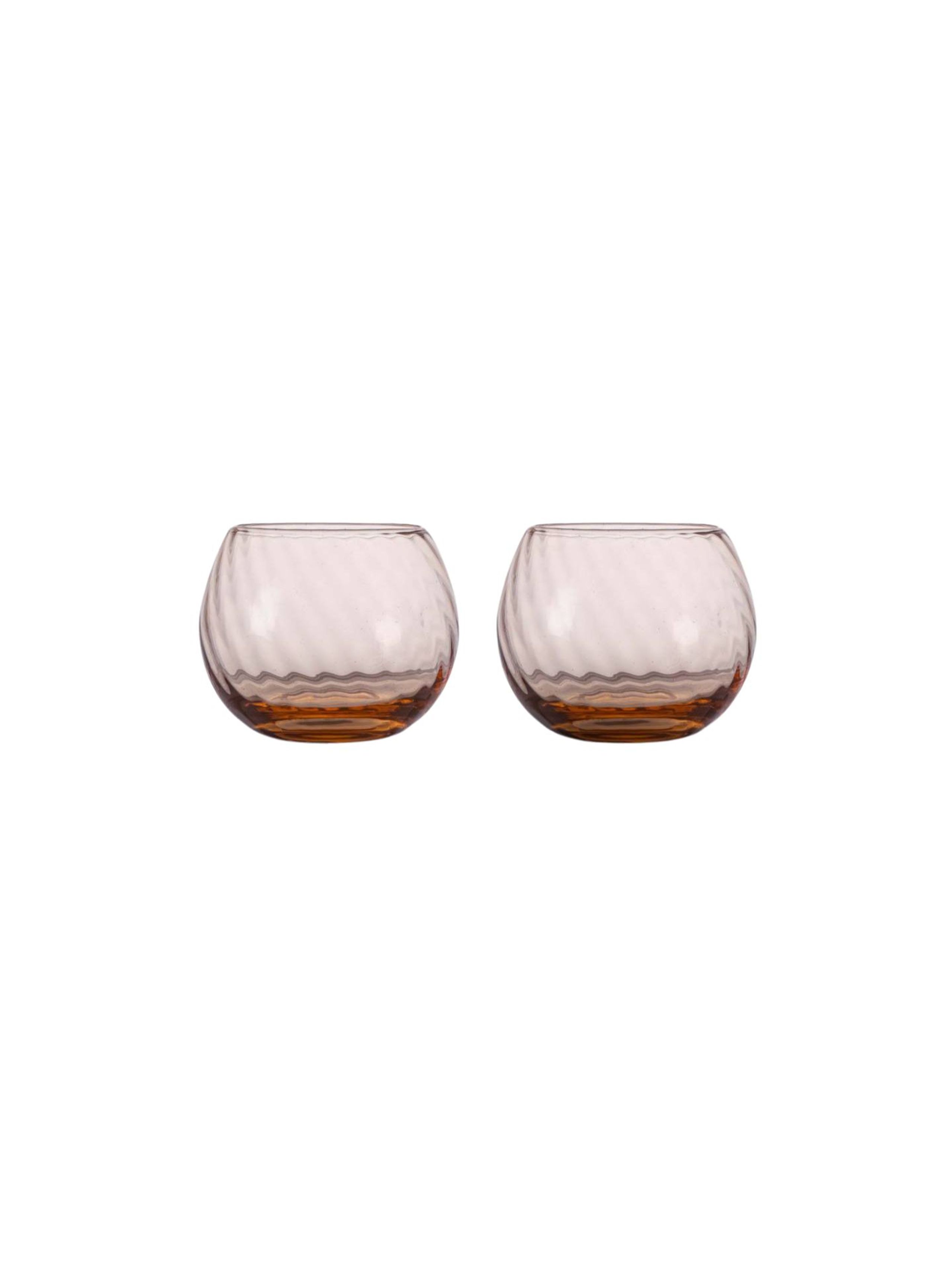Byon - Glass - Water Glass Opacity - Peach 2pcs