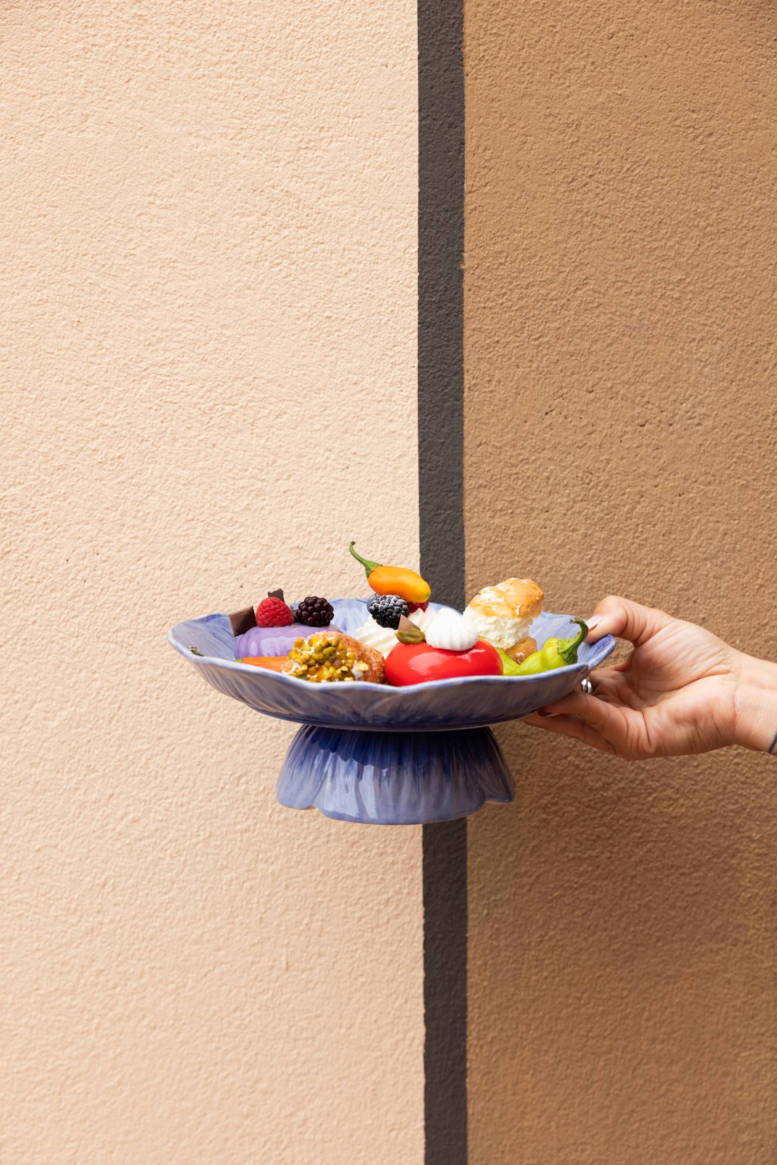 Byon - Piatto da torta - Cookie Stand Poppy - Blue