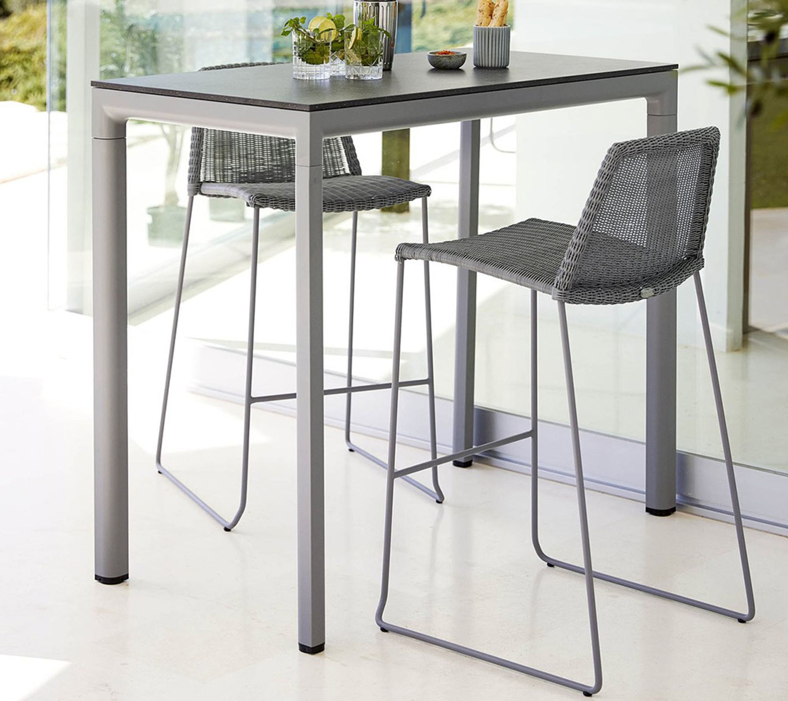Cane-line - Bar stool - Breeze Bar Stool 5465 LI/LS/LW - Light Grey
