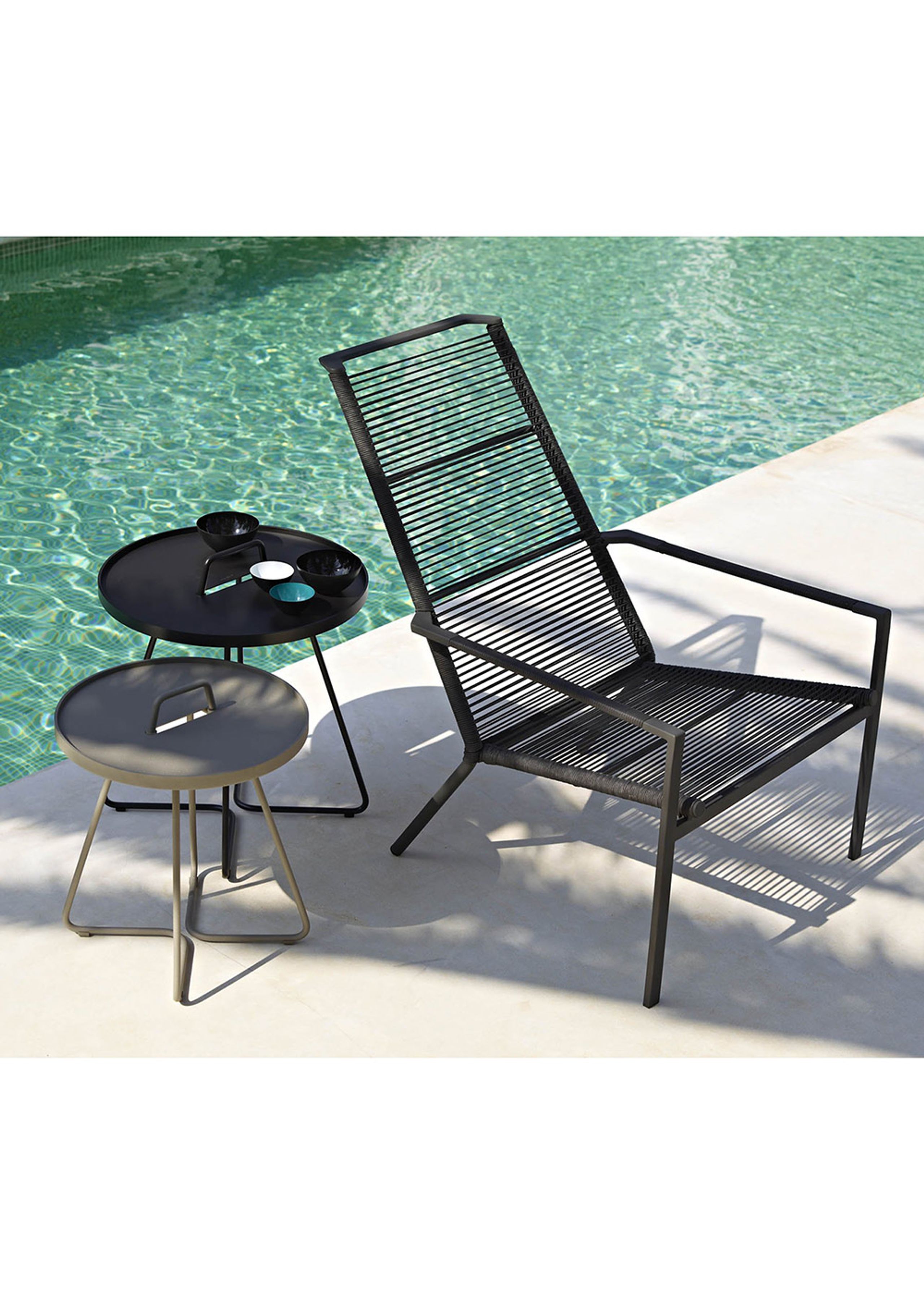 Cane-line - Table - On-the-move side table - Dusty blue - Small