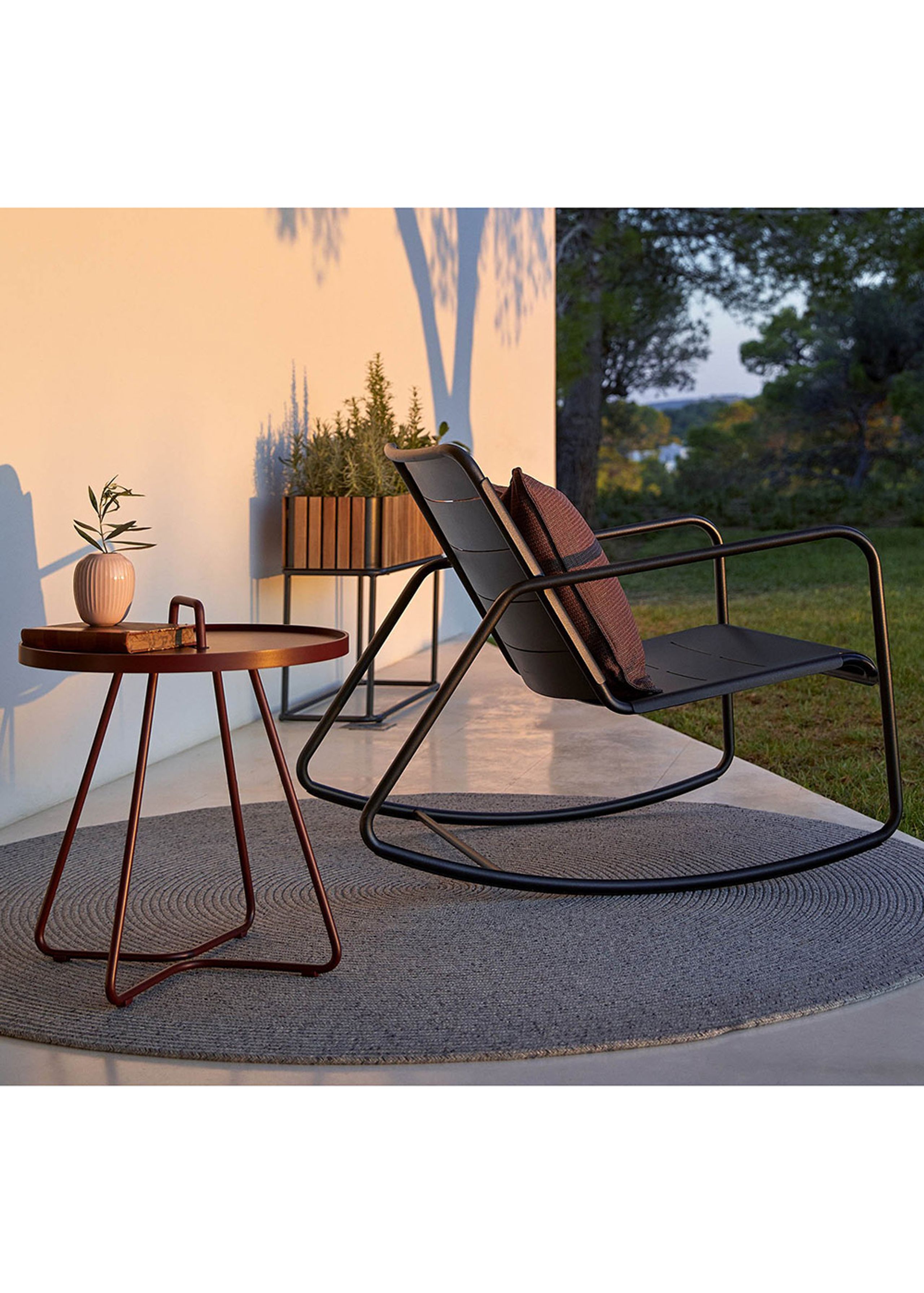 Cane-line - Table - On-the-move side table - Dusty blue - Small