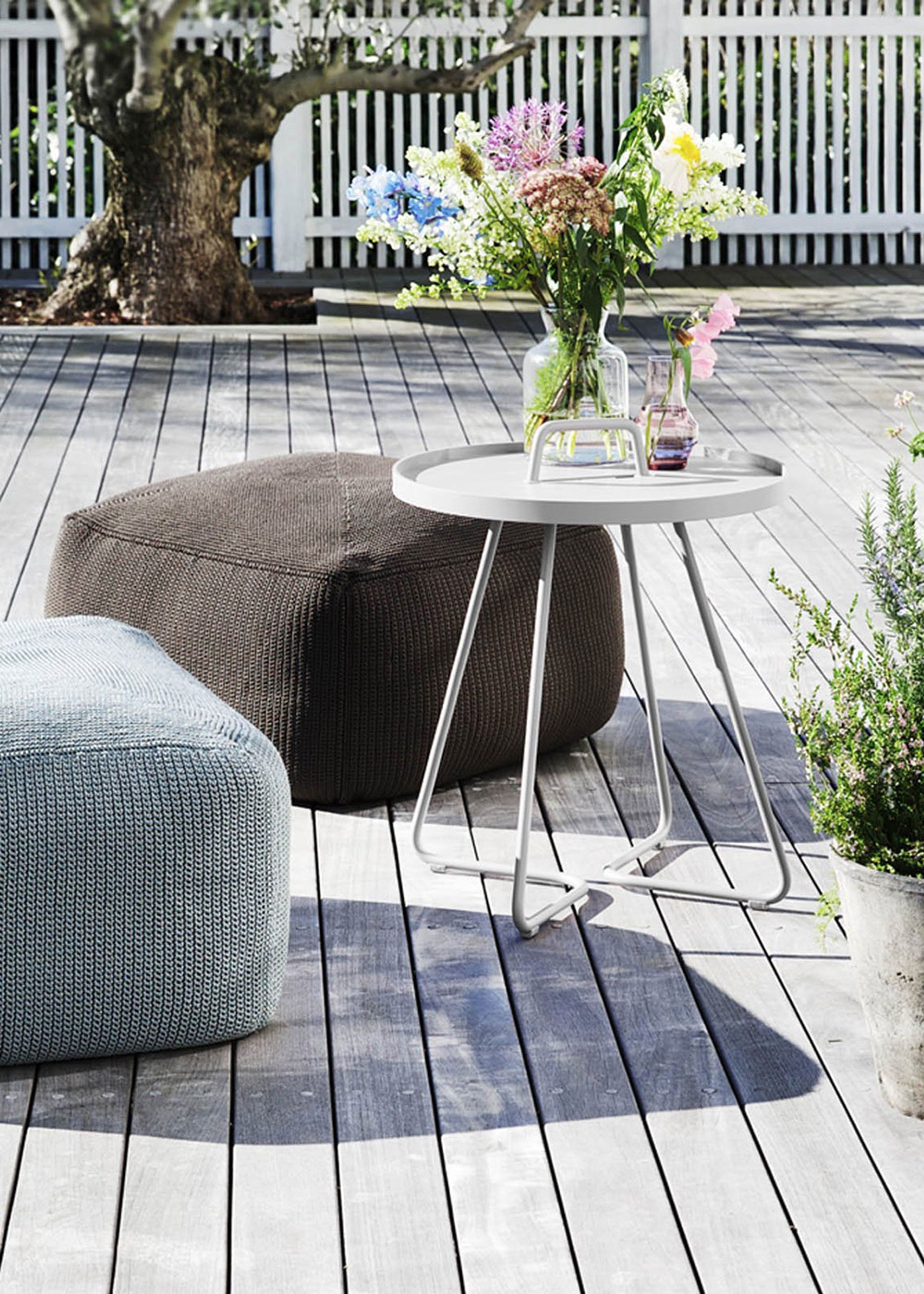 Cane-line - Table - On-the-move side table - Dusty blue - Small