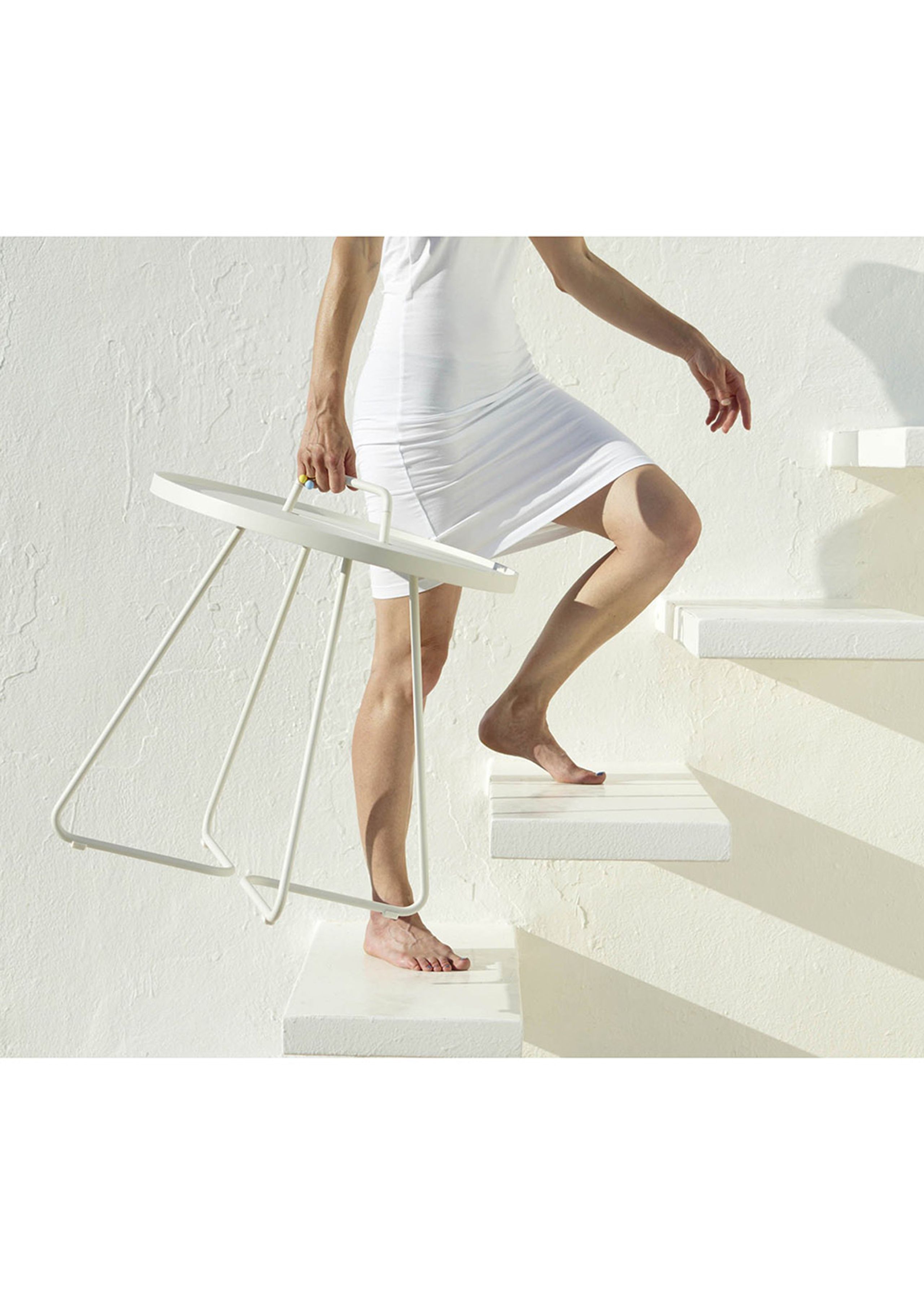 Cane-line - Table - On-the-move side table - Dusty blue - Small