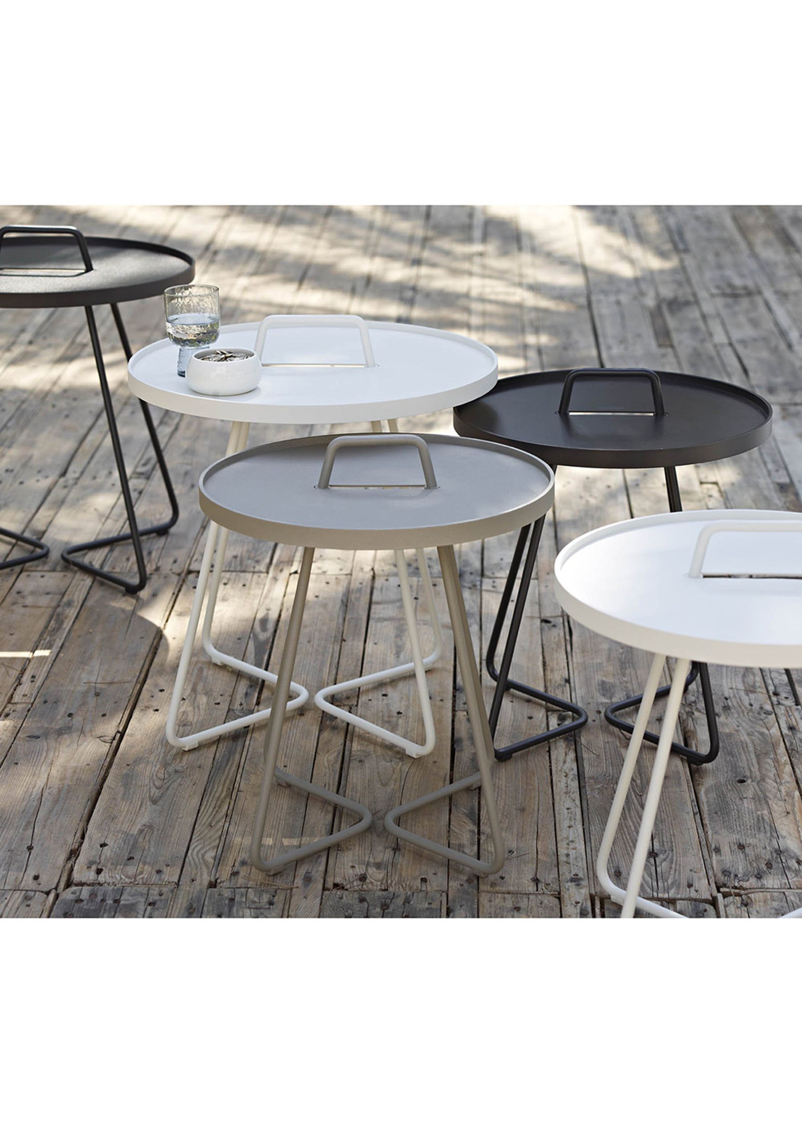 Cane-line - Table - On-the-move side table - Dusty blue - Small