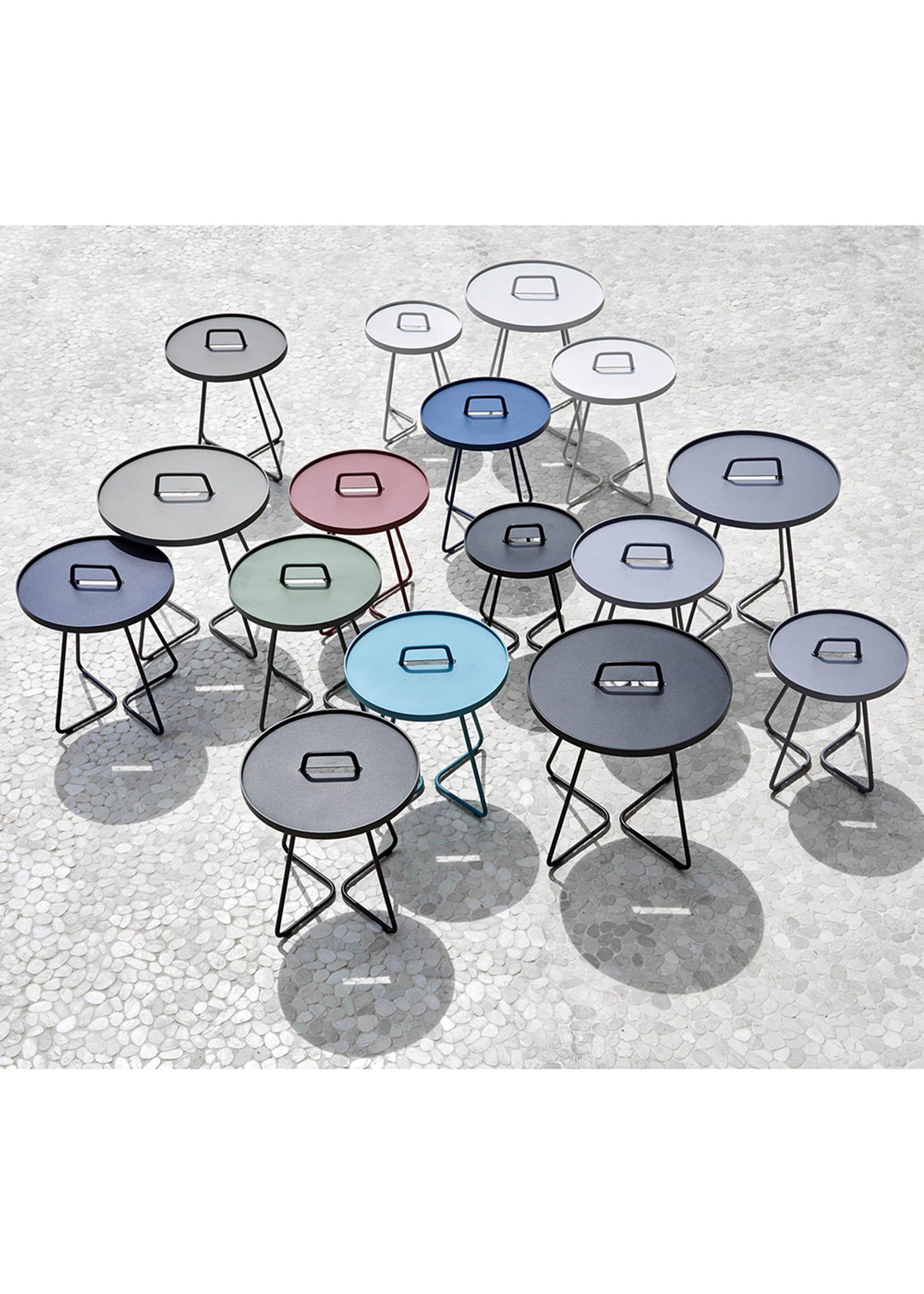 Cane-line - Table - On-the-move side table - Dusty blue - Small