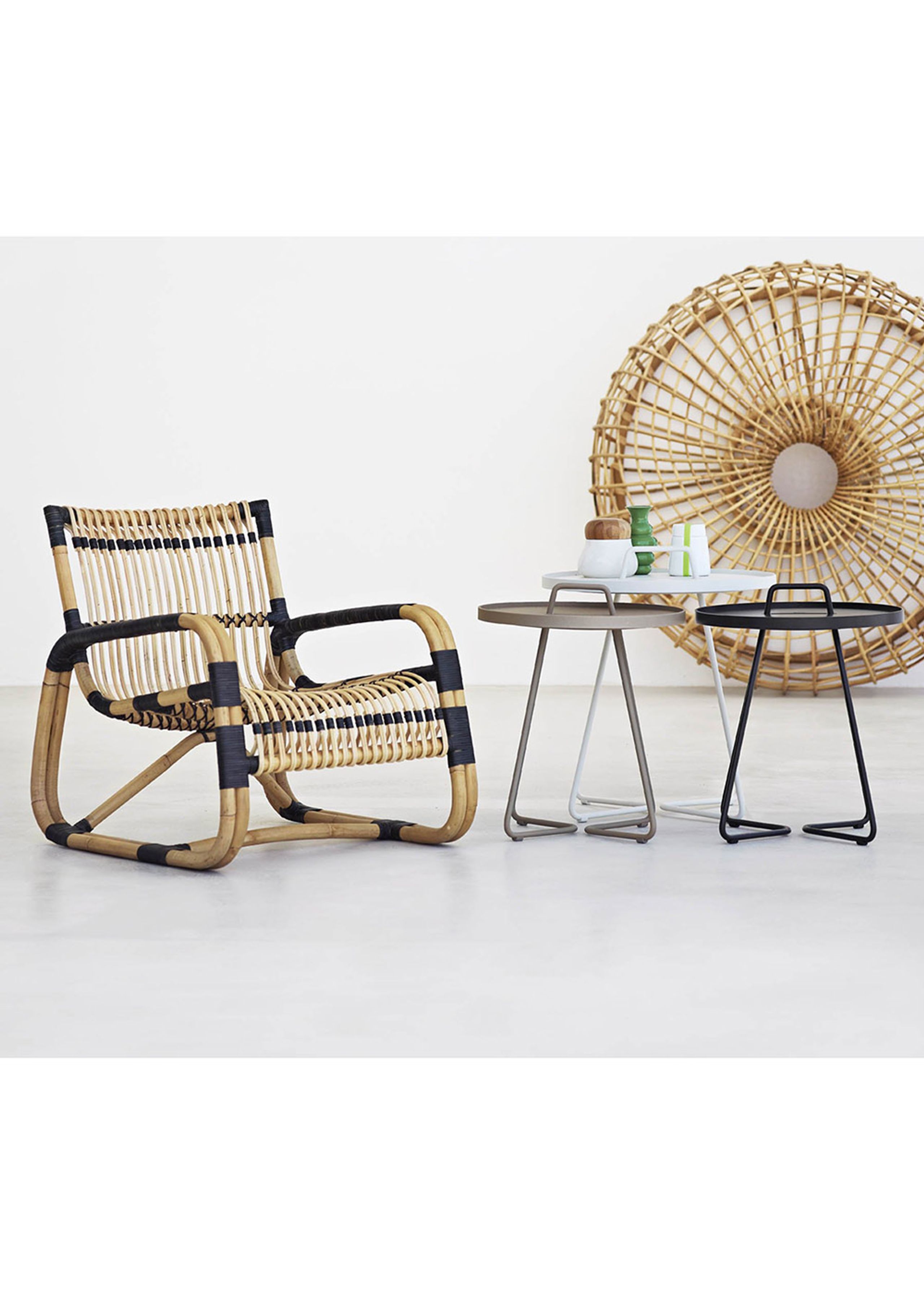 Cane-line - Table - On-the-move side table - Dusty blue - Small