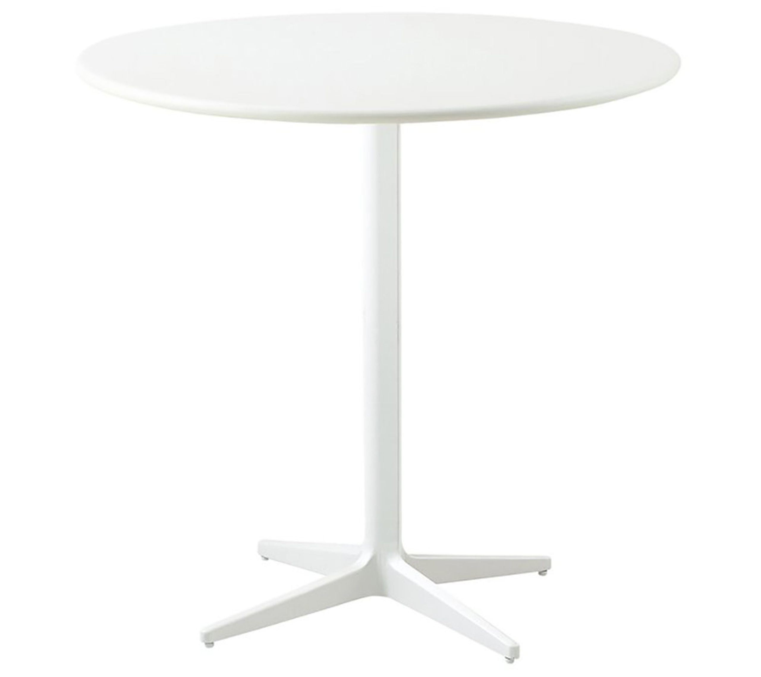 Cane-line - Table - Drop Cafe Table Ø80 - Frame: White / Tabletop: White