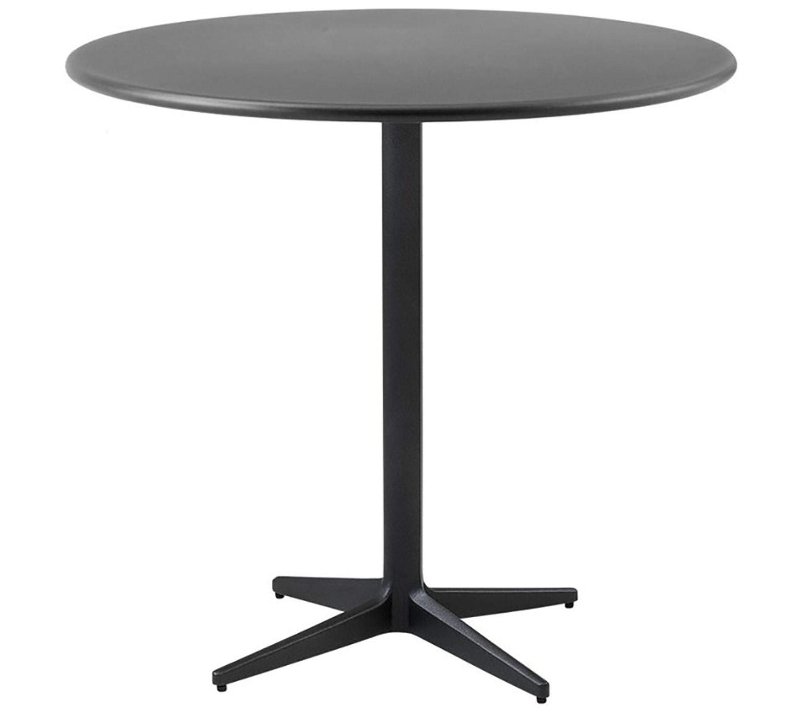 Cane-line - Záhradný stôl - Drop Cafe Table Ø80 - Frame: Lava Grey / Tabletop: Lava Grey