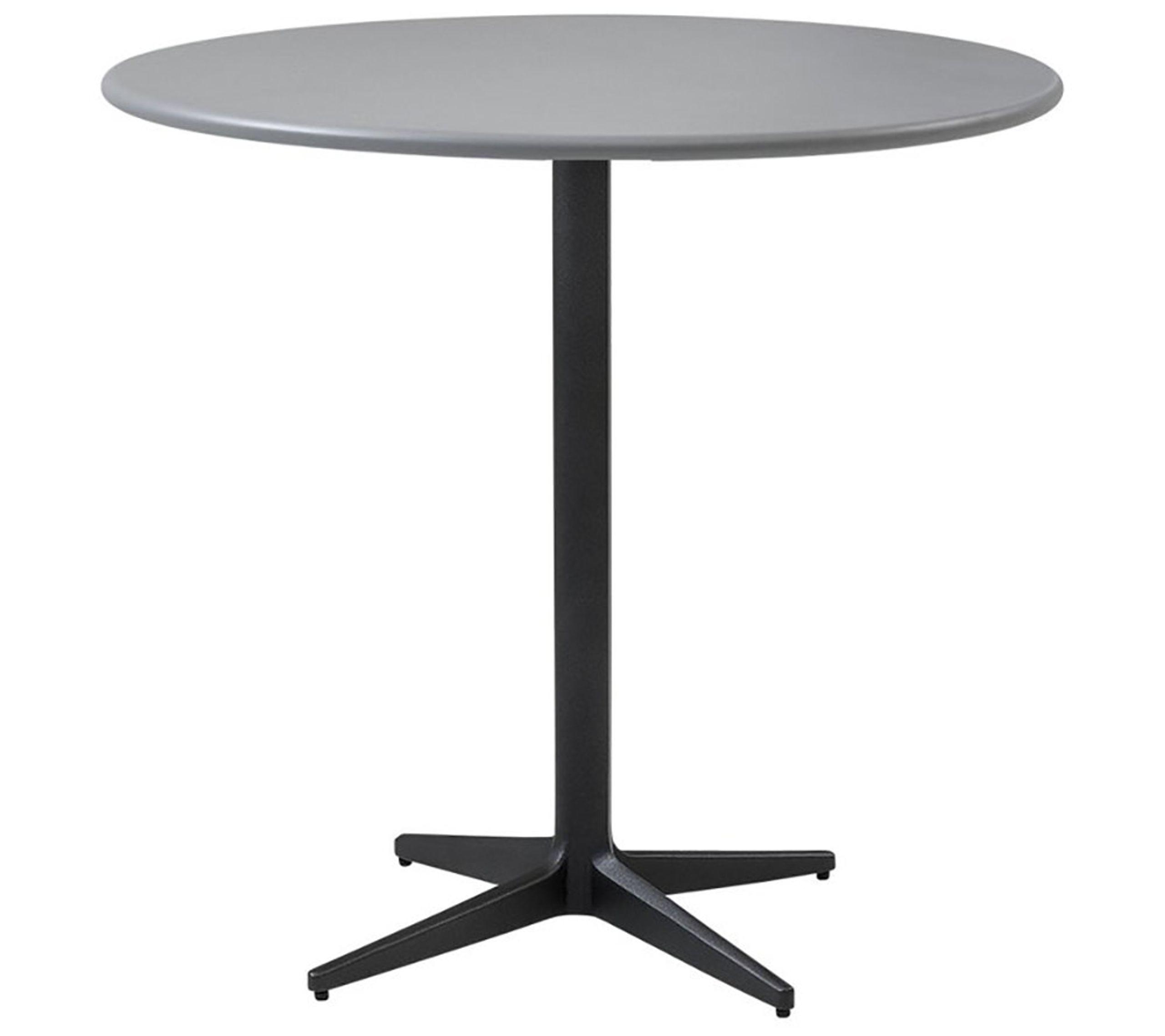 Cane-line - Tisch - Drop Cafe Table Ø80 - Frame: Lava Grey / Tabletop: Light Grey