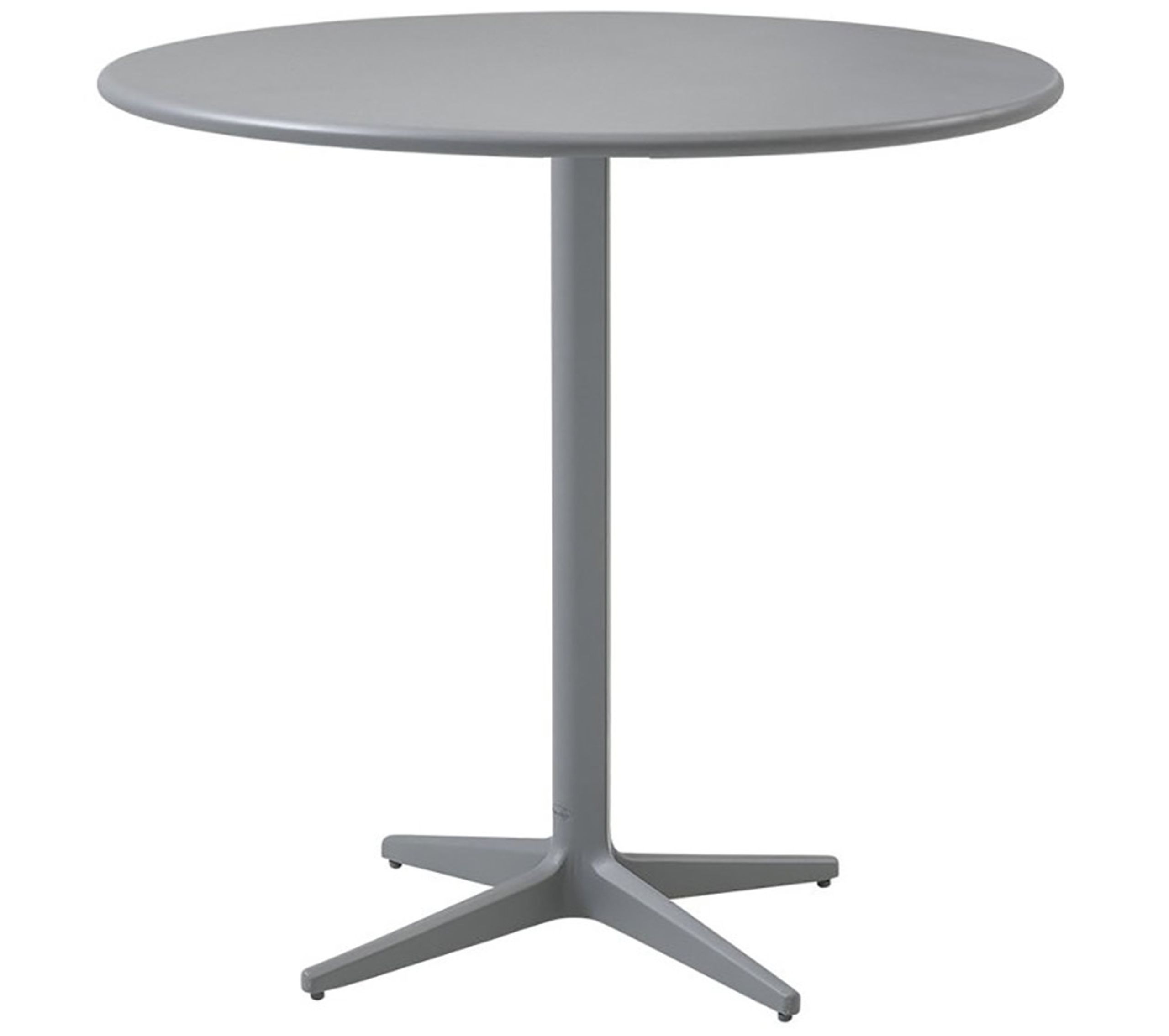 Cane-line - Table - Drop Cafe Table Ø80 - Frame: Light Grey / Tabletop: Lava Grey