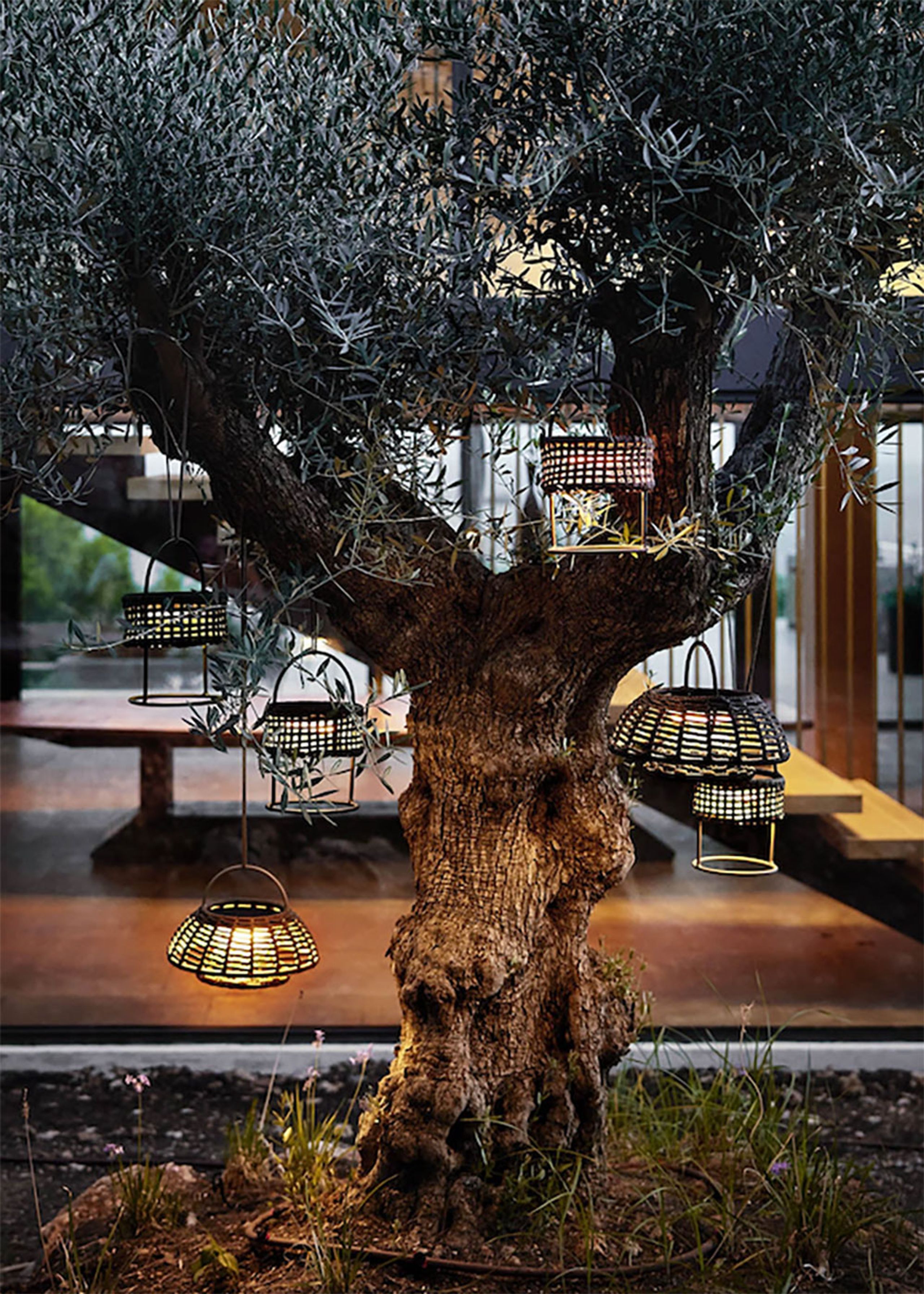 Cane-line - Lampa podłogowa - Illusion Lampe - Cane-line Soft Rope - Dark Rose