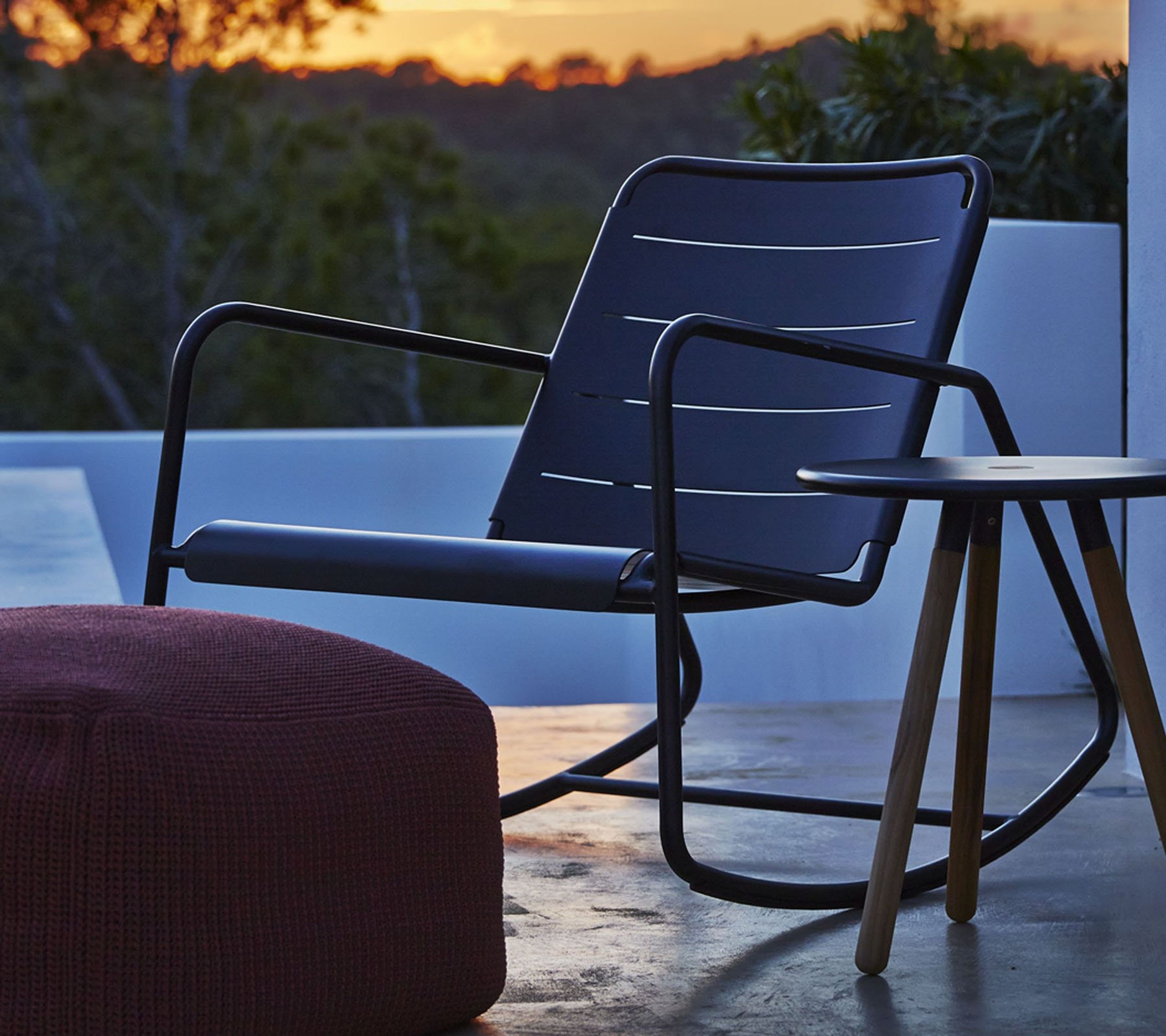 Cane-line - - Copenhagen Rocking Chair - Lava Grey - Aluminium